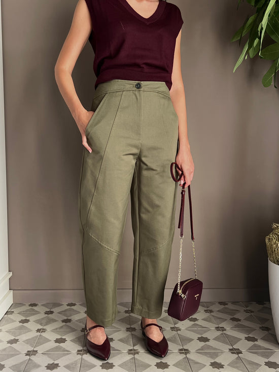 Pantalone jeans a baloon ivy green