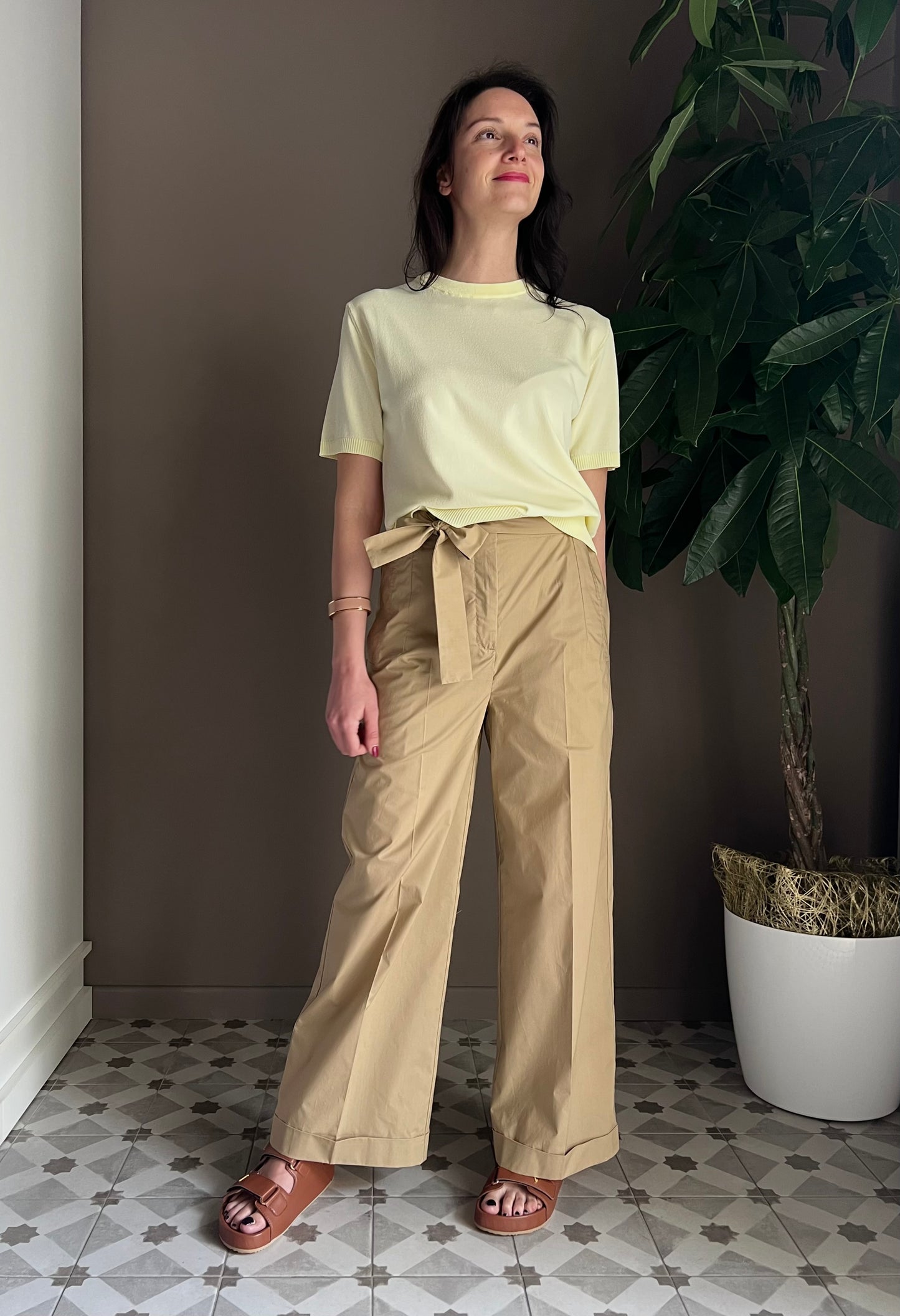 Pantalone in cotone Solo Tre