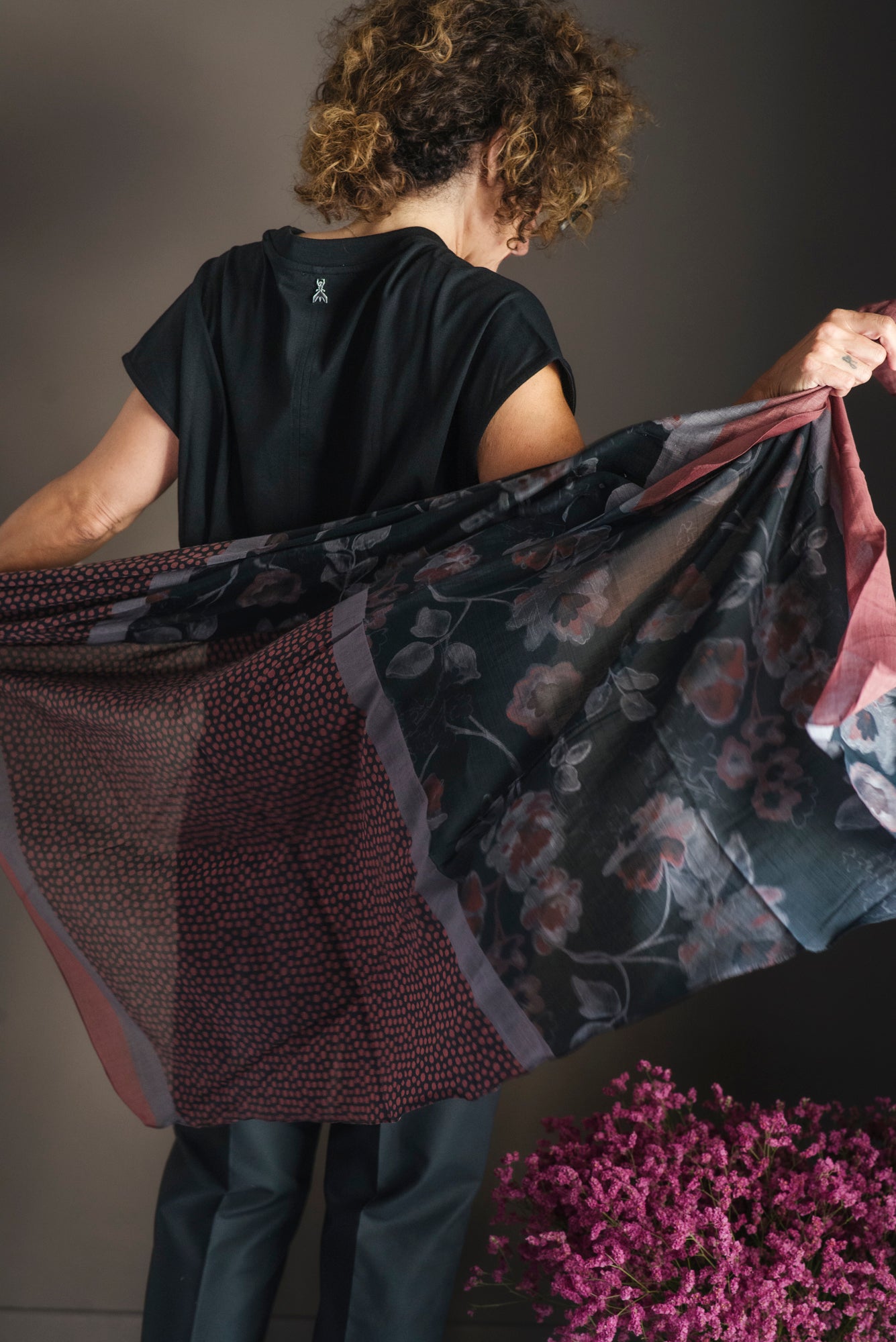 T-shirt in cotone oversize nera