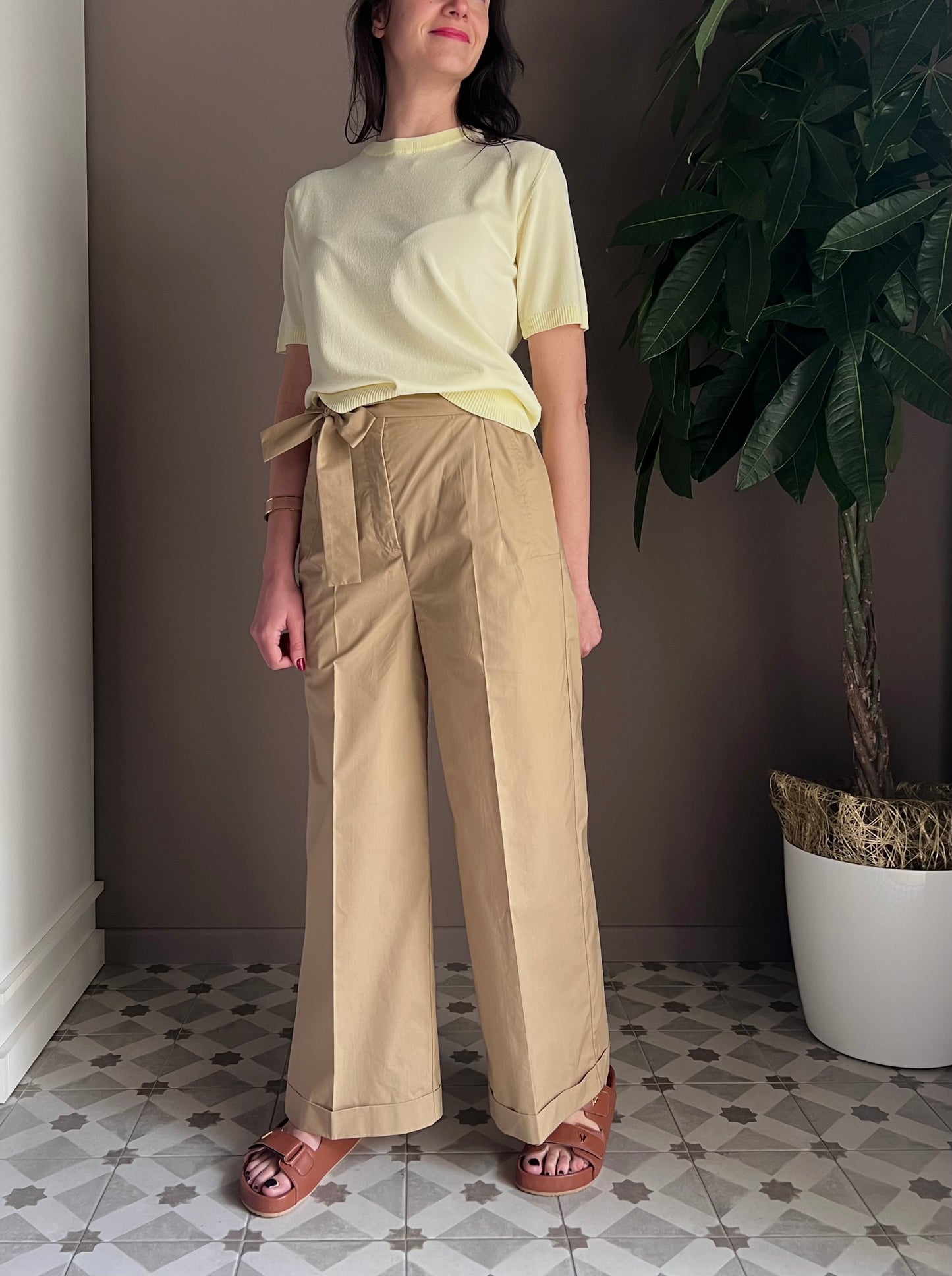 Pantalone in cotone Solo Tre