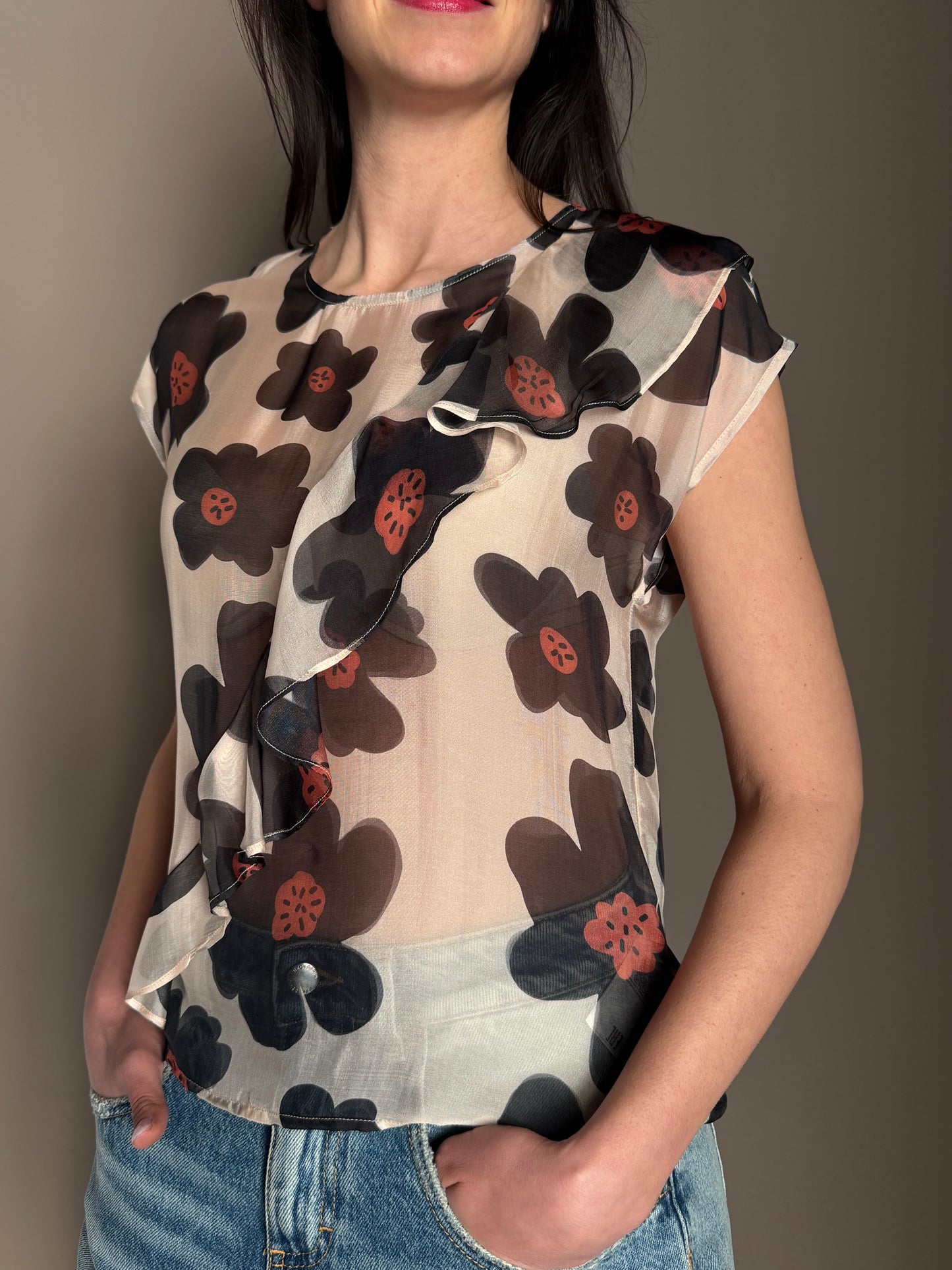 Blusa "Nuvola" in Seta e Viscosa