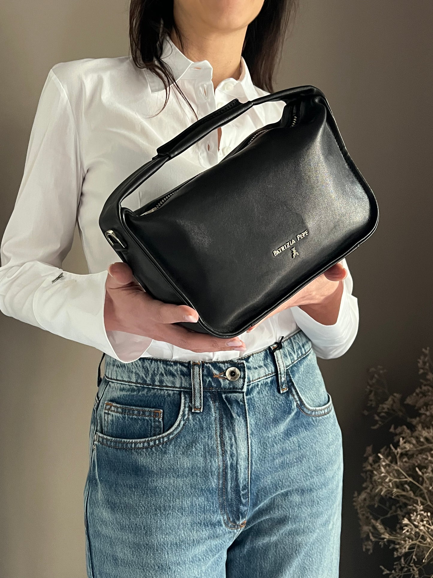 Borsa Hobo piccola in pelle