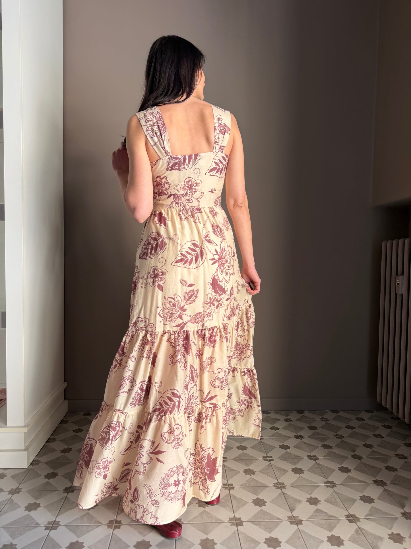 Maxi Dress Alessia Santi in Cotone e Seta