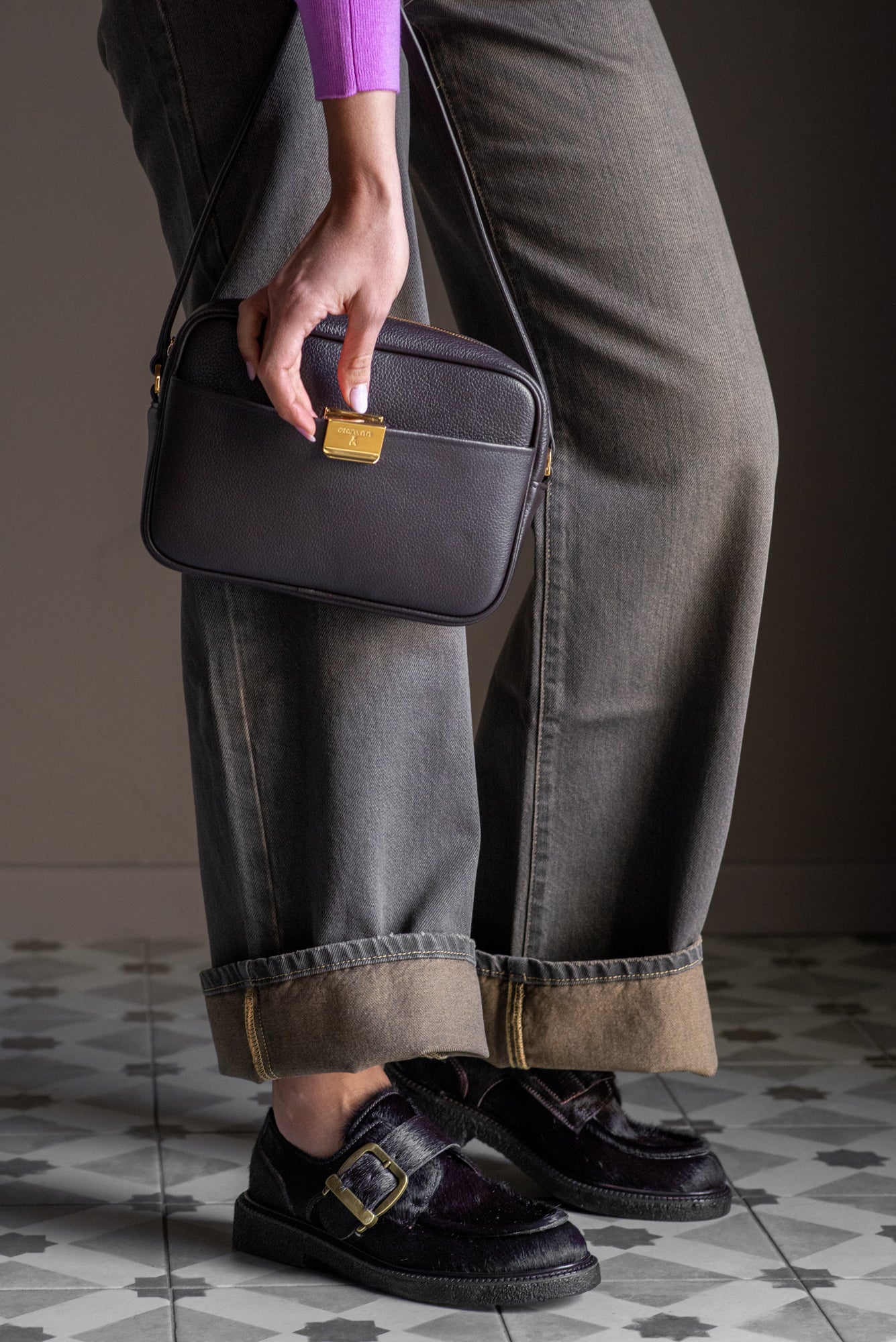 Mocassino monkstrap in cavallino moro