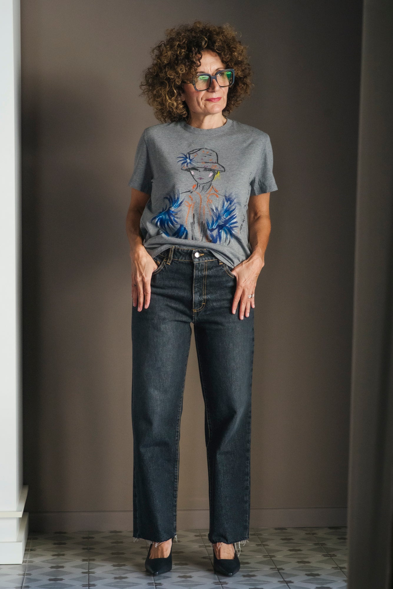 Pantalone Denim Mod. Jill noir