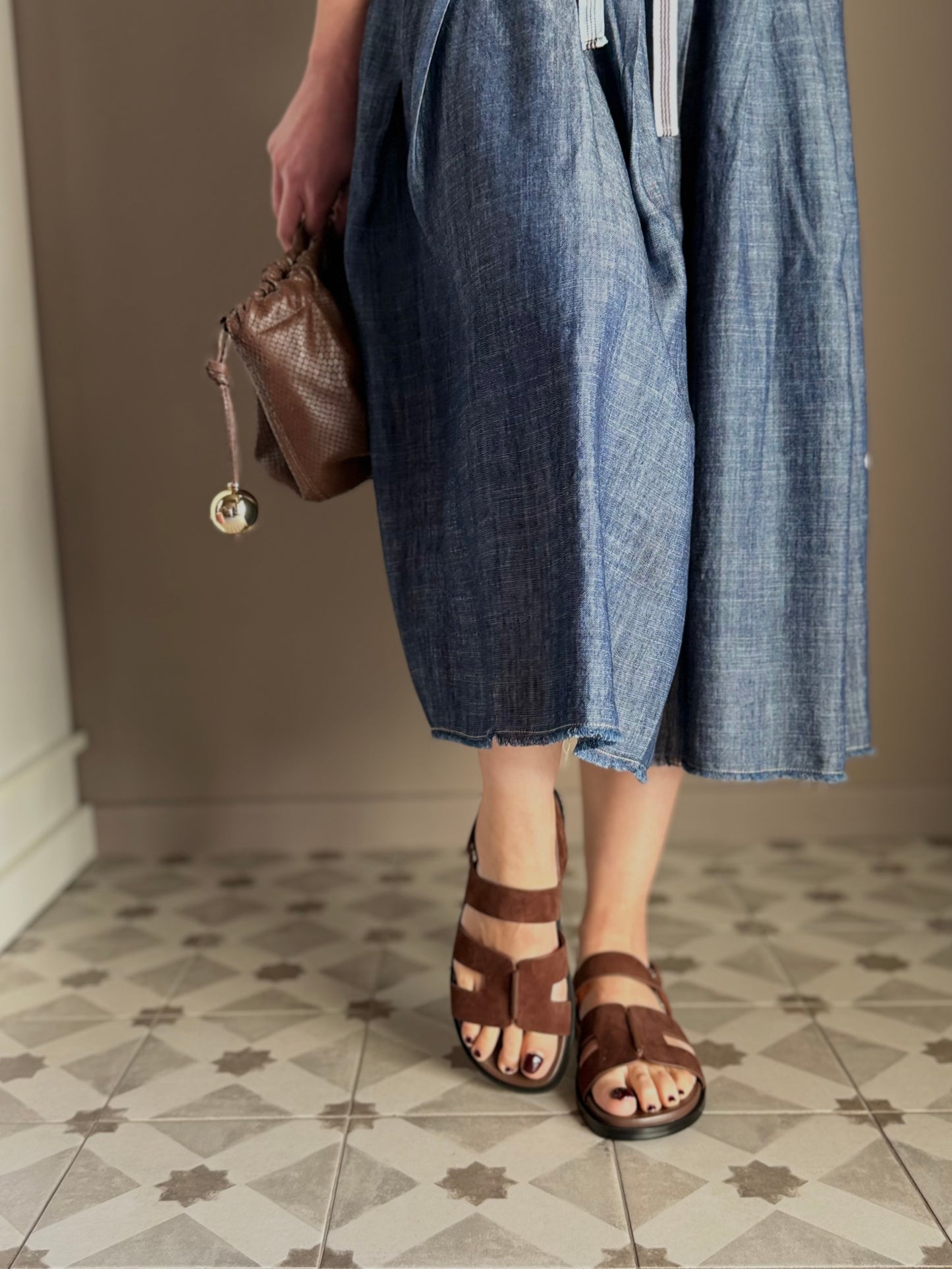 Sandalo Bibi Lou in Suede – Chocolate Brown