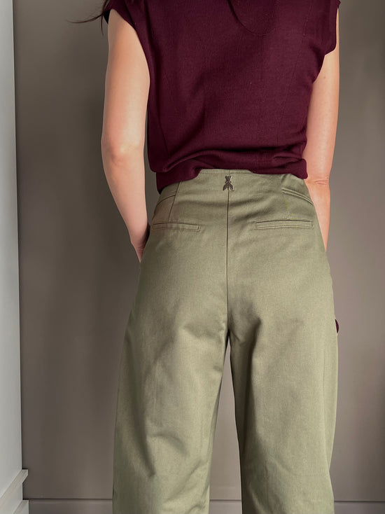Pantalone jeans a baloon ivy green
