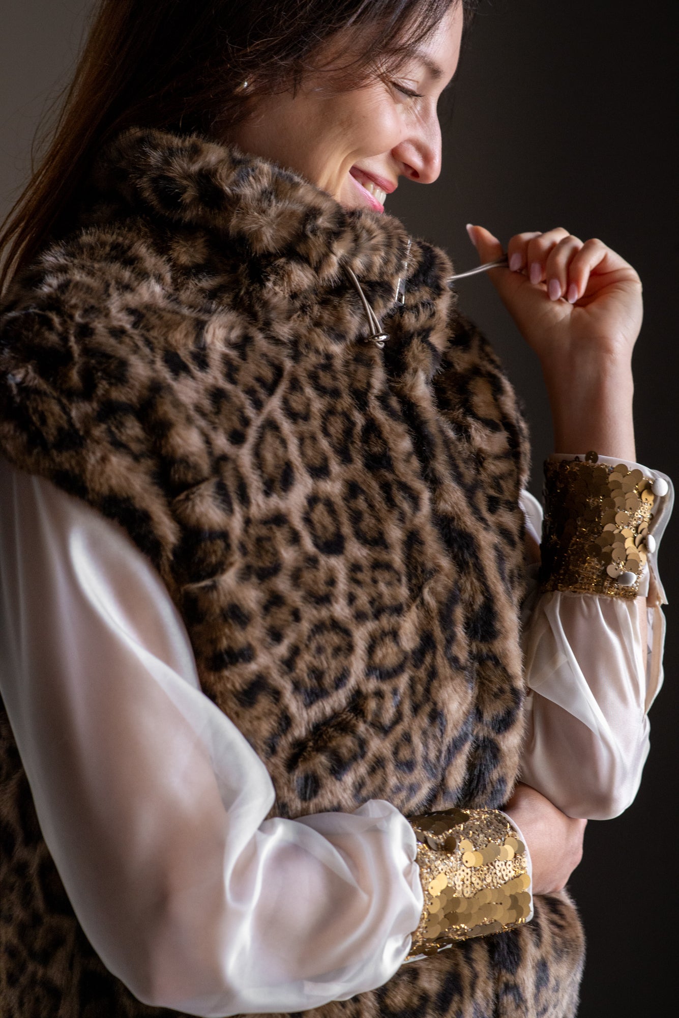 Gilet ecofur reversibile