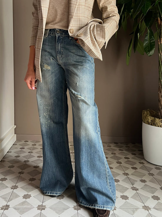 Pantalone in denim So Allure con elastico