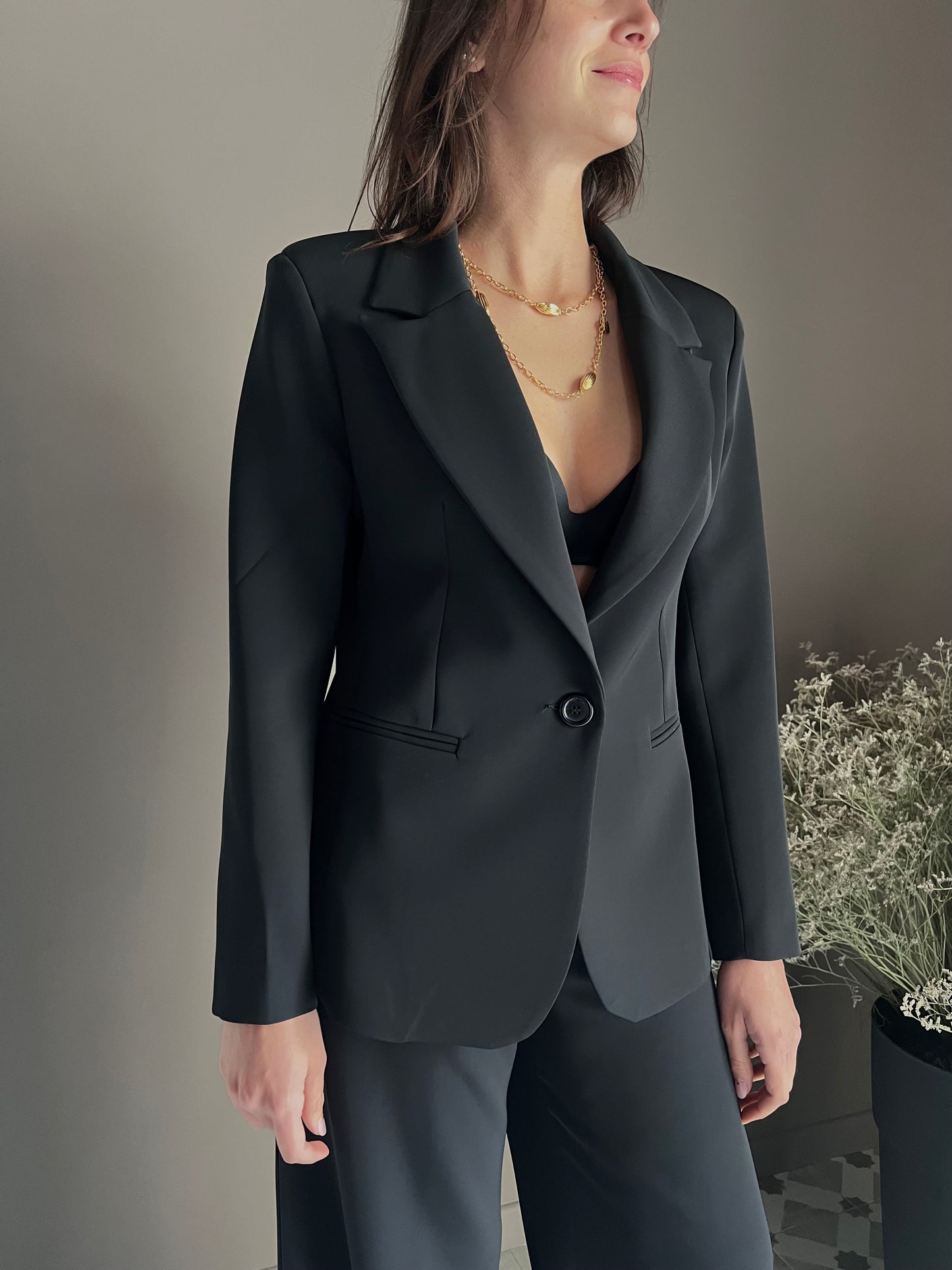 Giacca in crepe slim