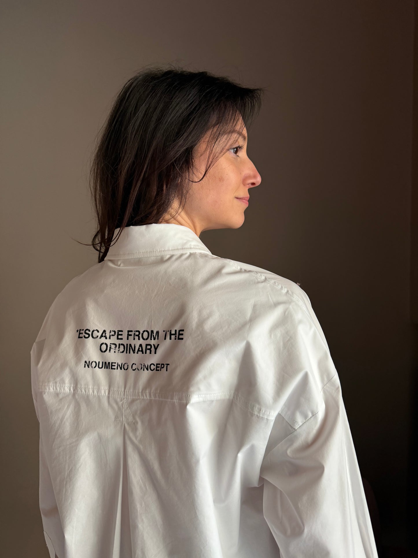 Camicia over con scritta