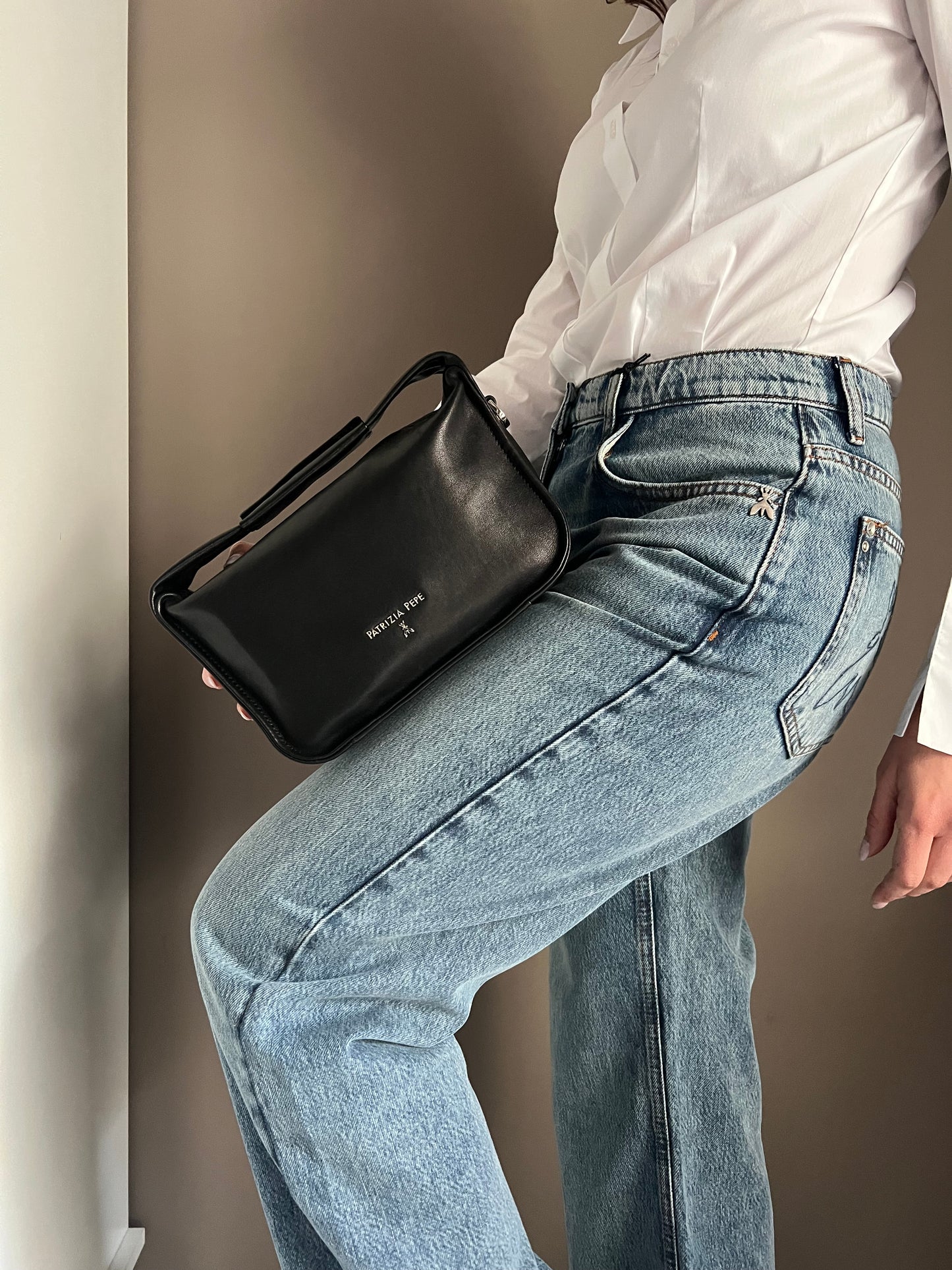 Borsa Hobo piccola in pelle