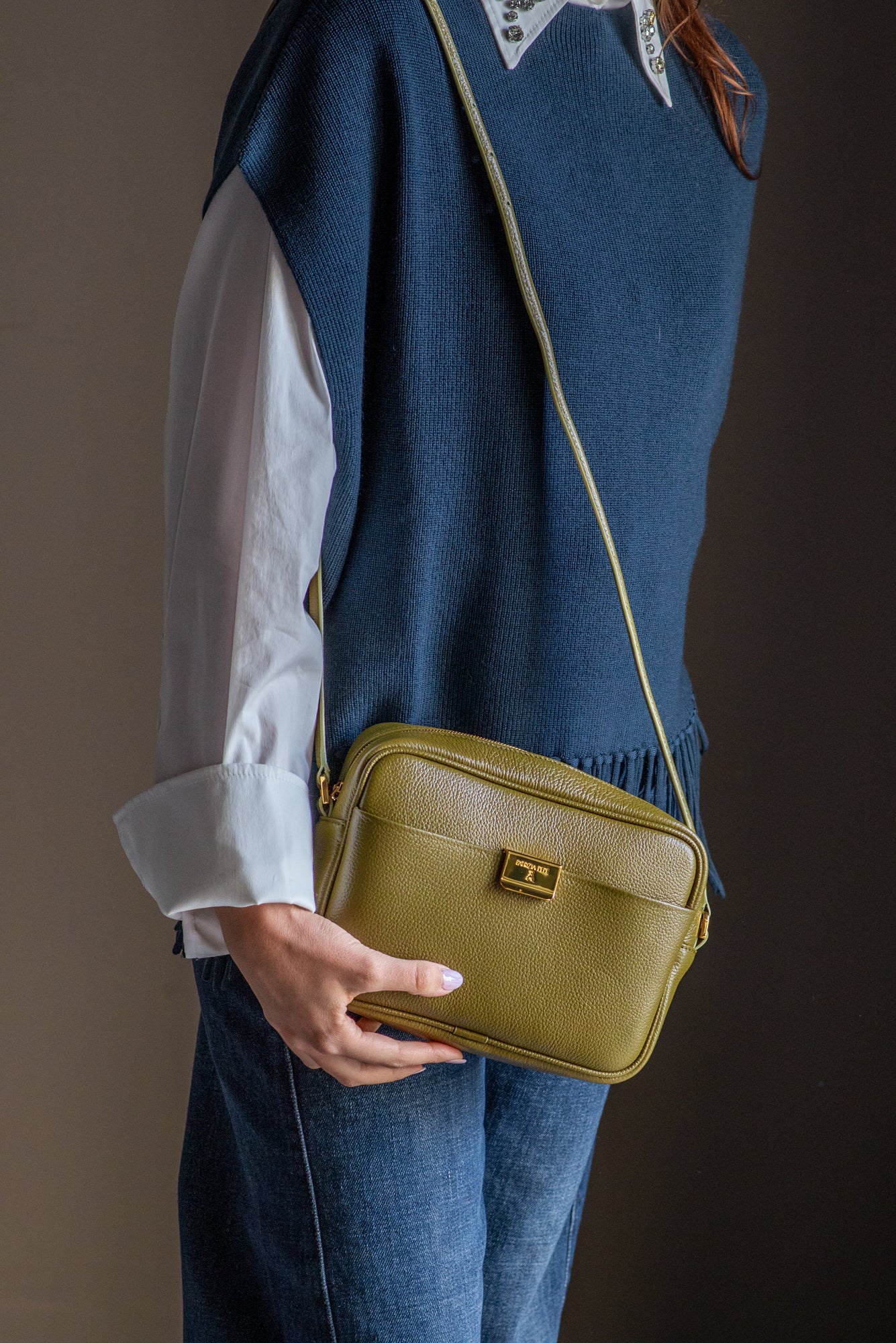 Borsa Tracolla Patrizia Pepe in pelle Green