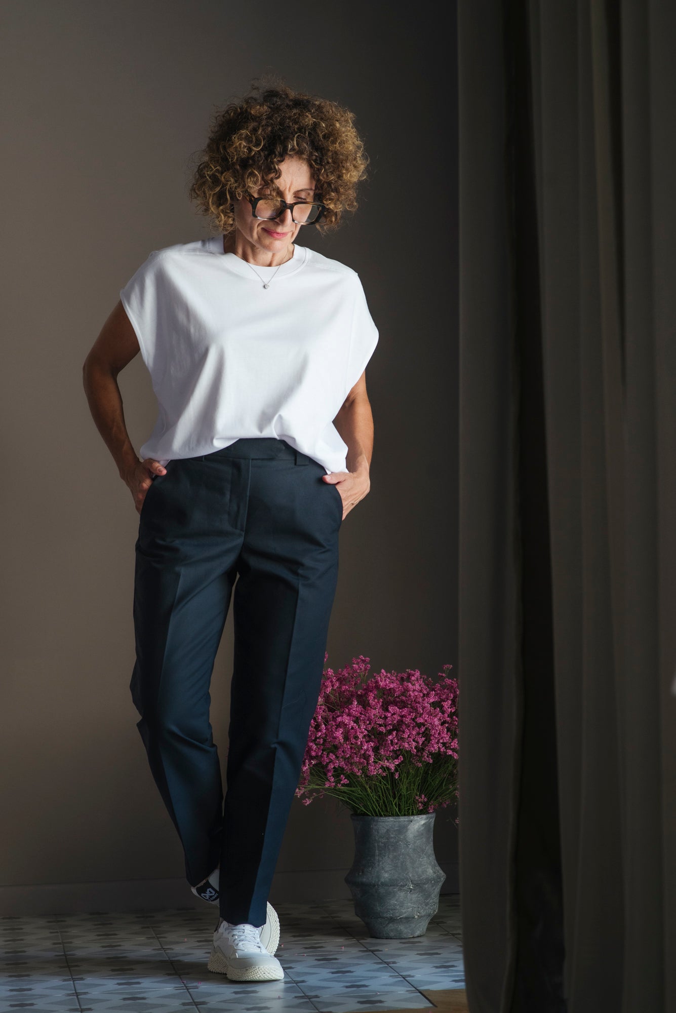 T-shirt in cotone oversize bianca