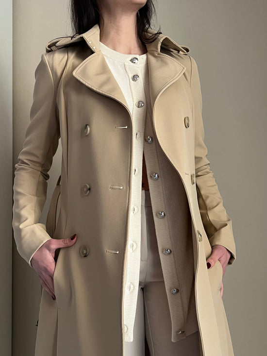 Trench con fibbia in Nylon bielastico