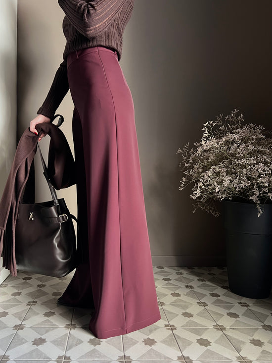 Pantalone in crepe Saba vita alta