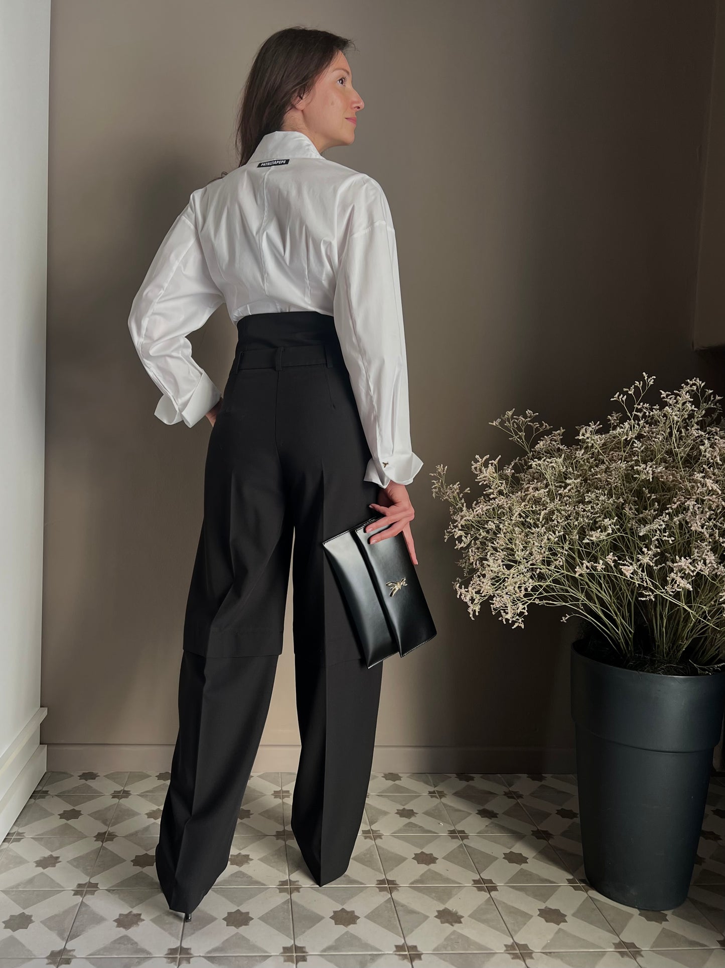 Pantaloni baggy con corsetto