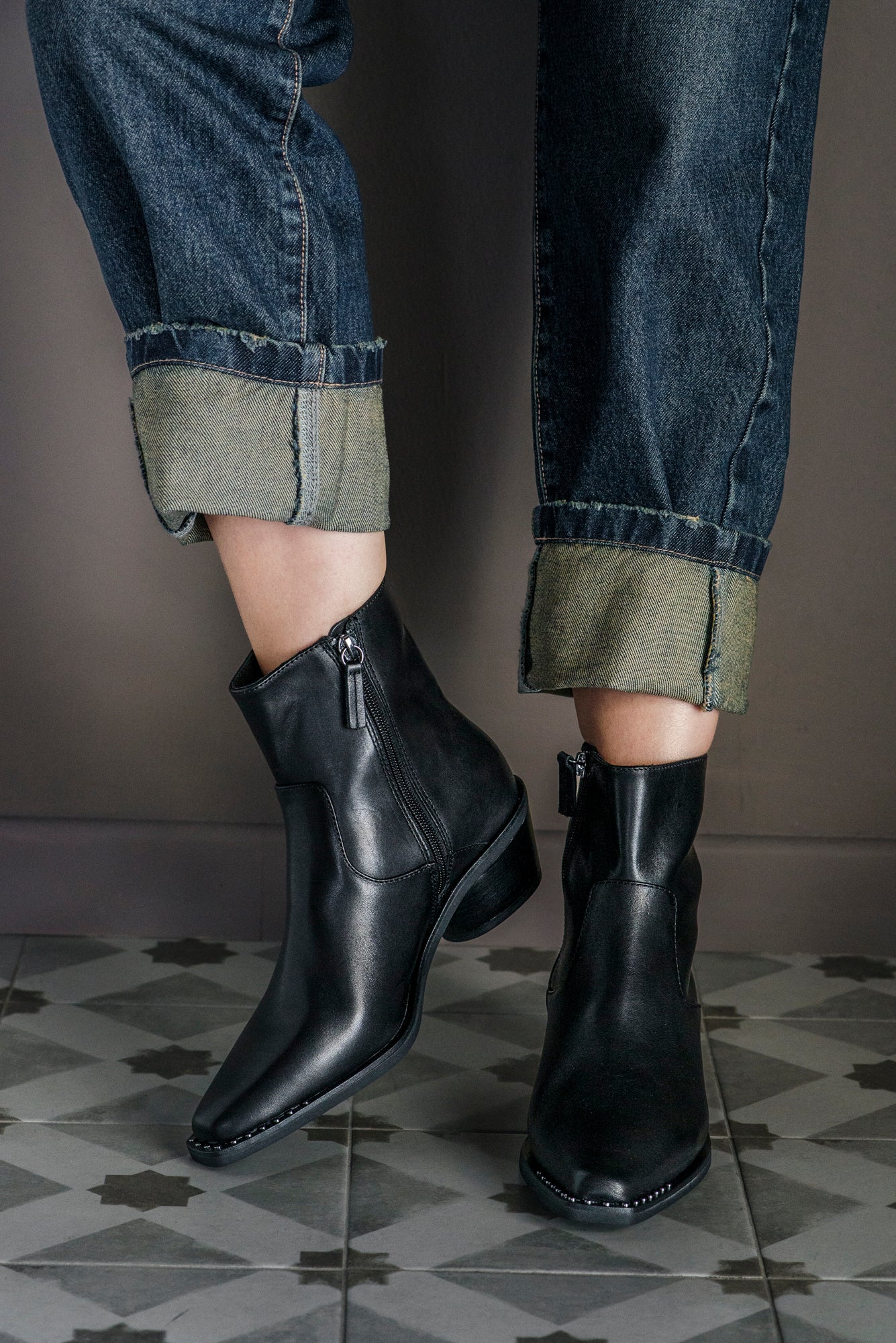 Stivaletto texano in pelle Ash