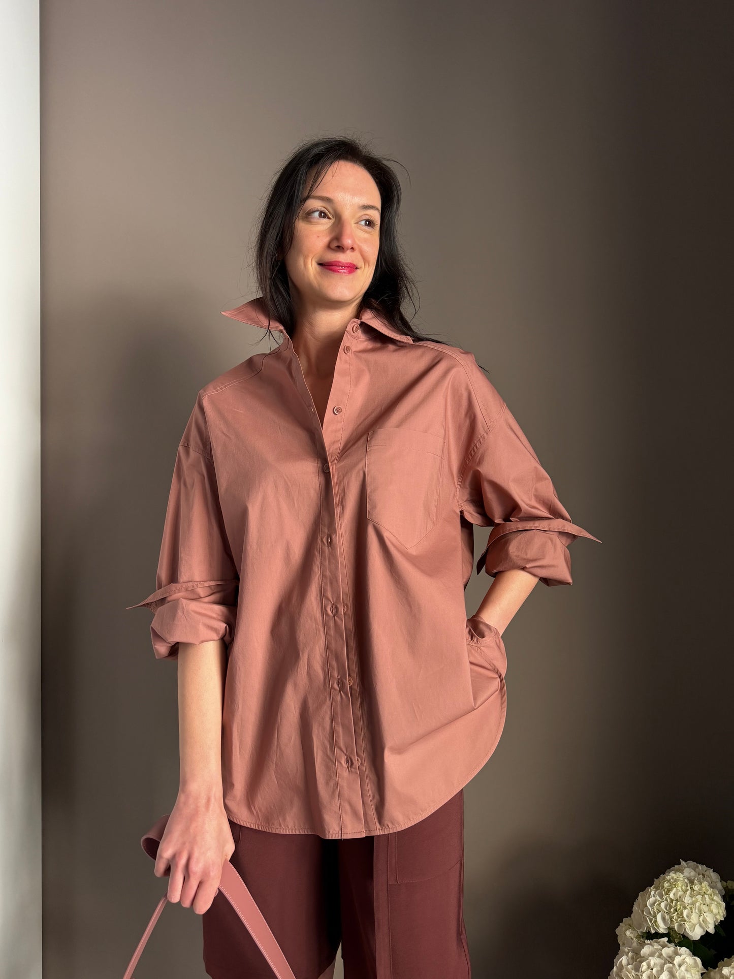 Camicia Oversize Patrizia Pepe – Terracotta