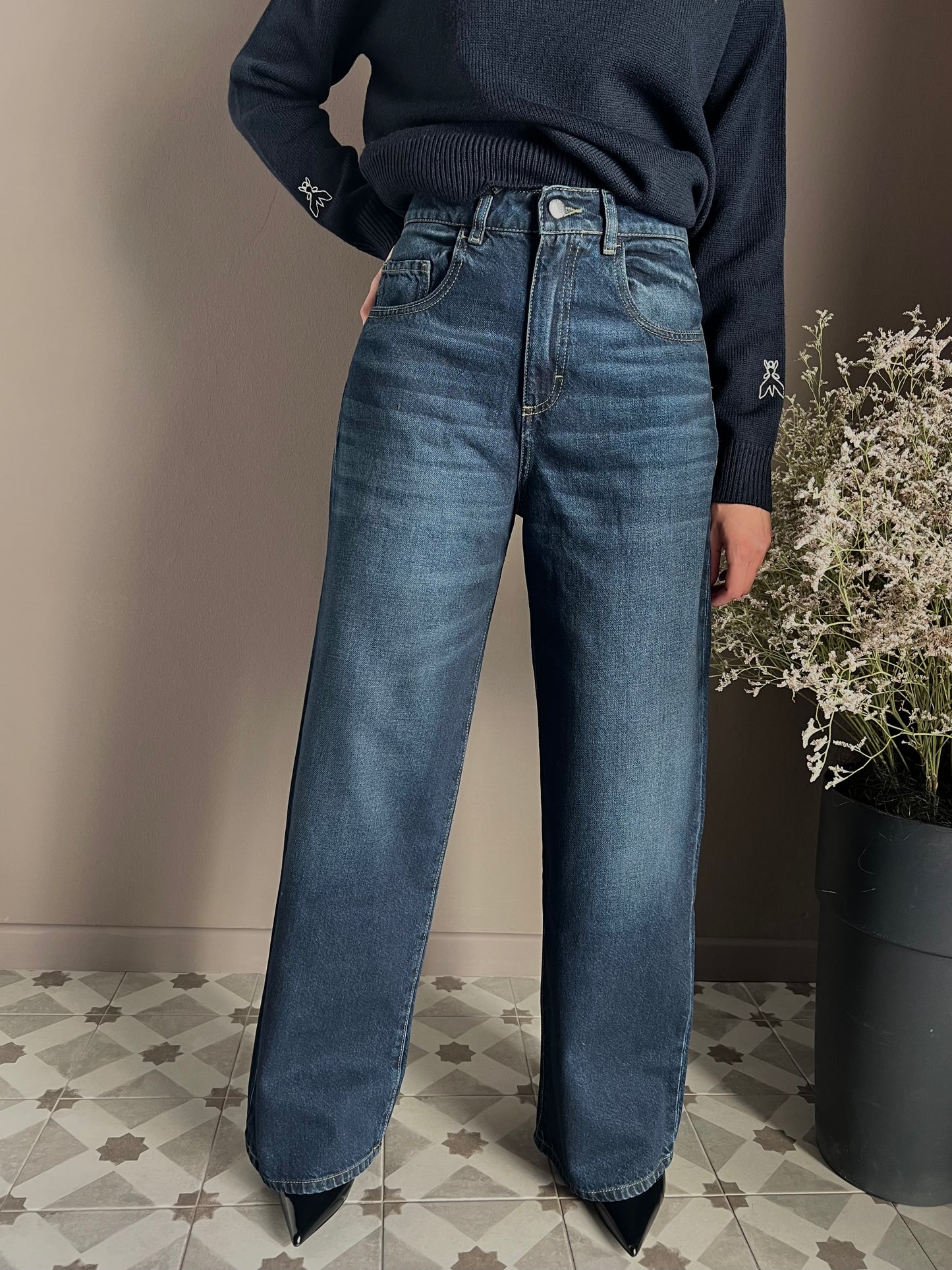 Pantalone Icon Denim Mod.Poppy Blu