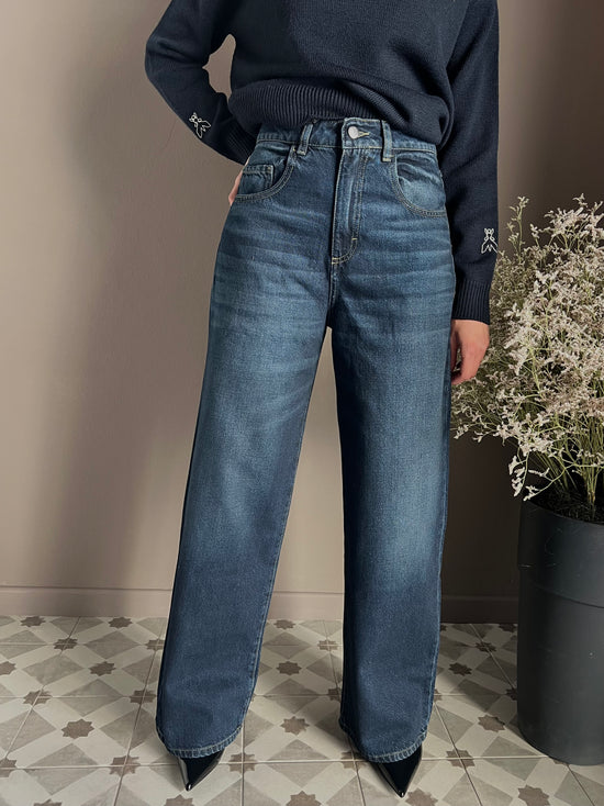 Pantalone Icon Denim Mod.Poppy Blu
