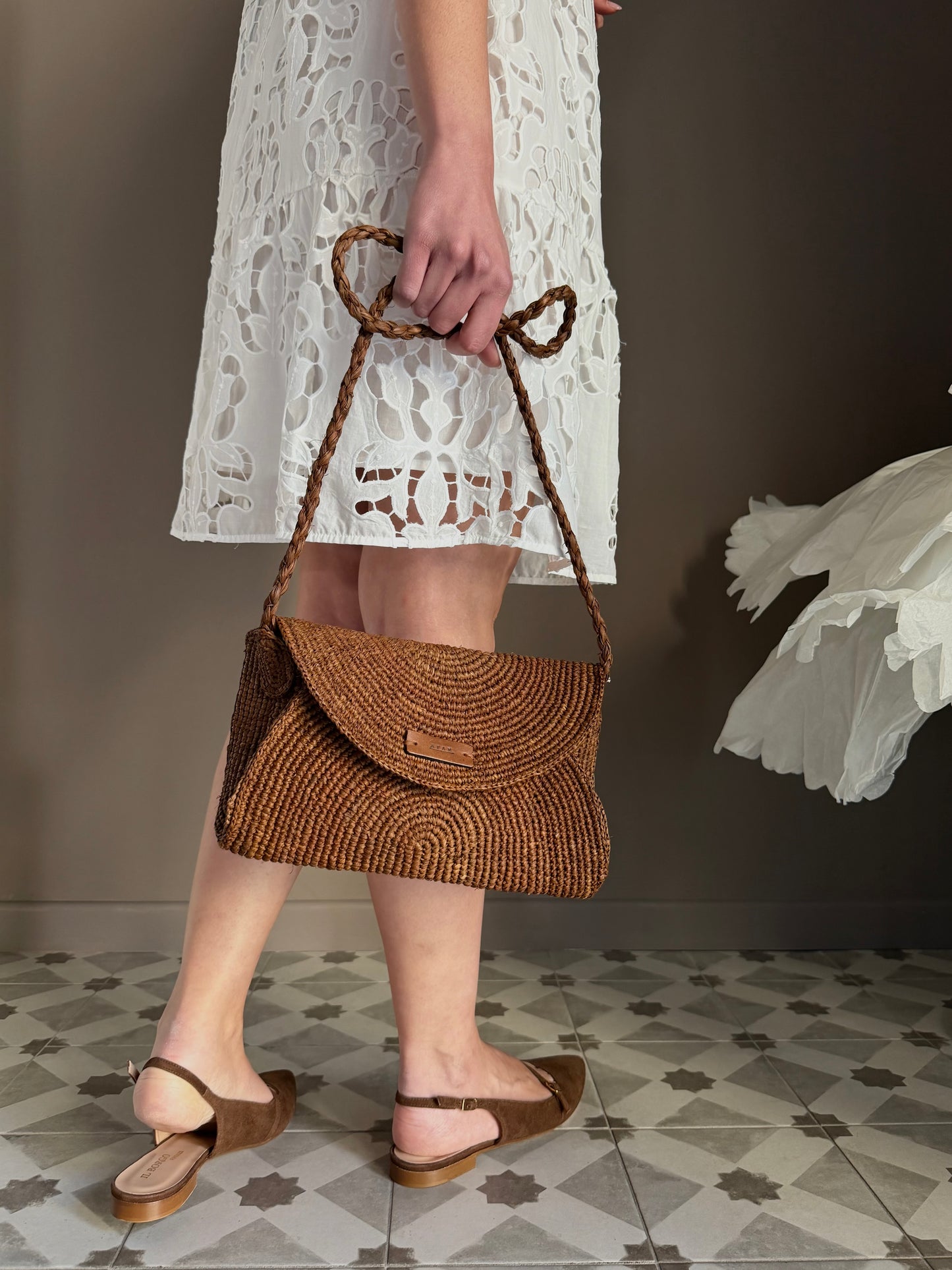 Tracolla in Rafia Crochet