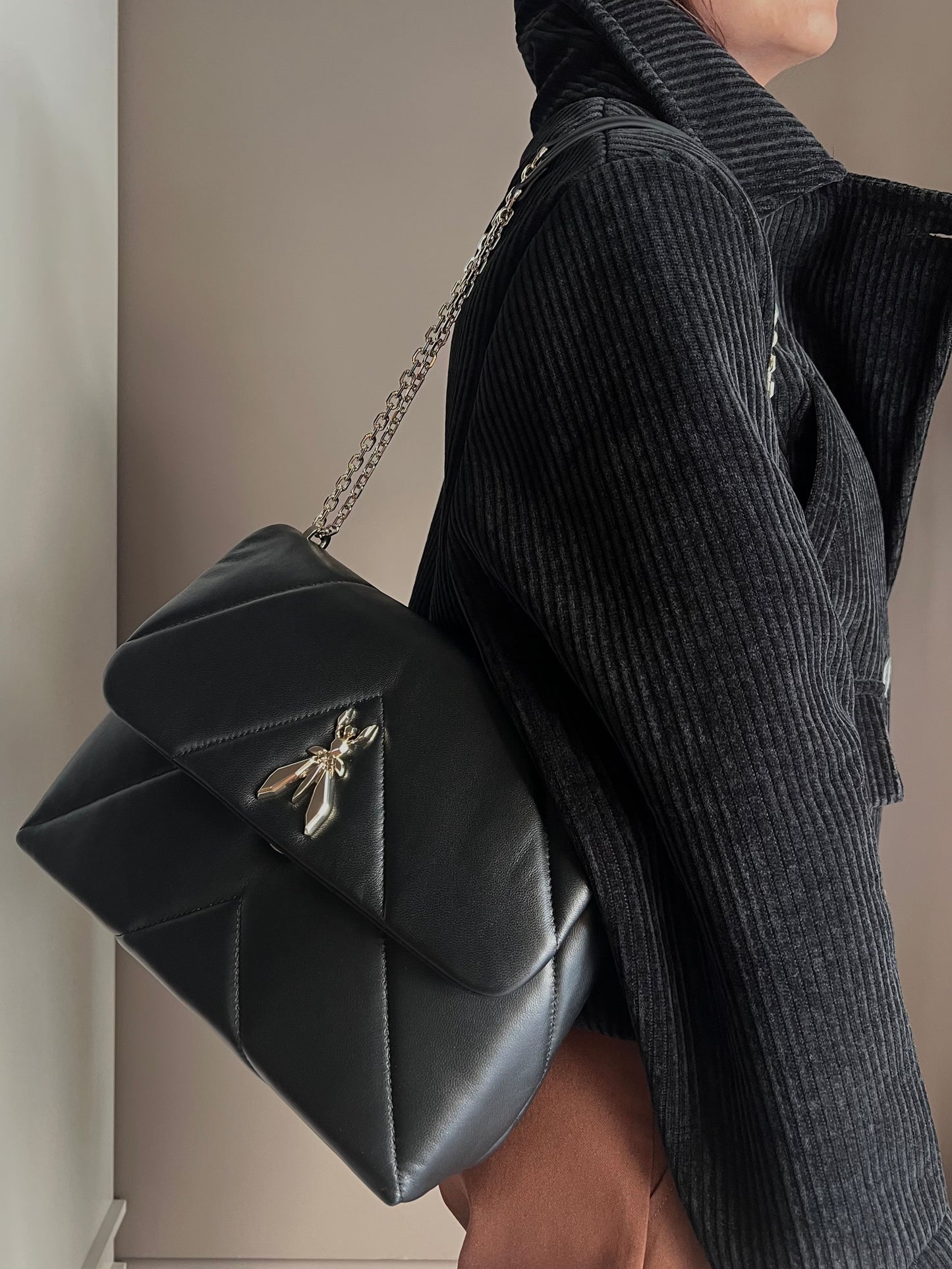 Borsa tracolla Fly Padded nera