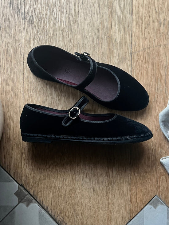 Mary Jane in velluto nero