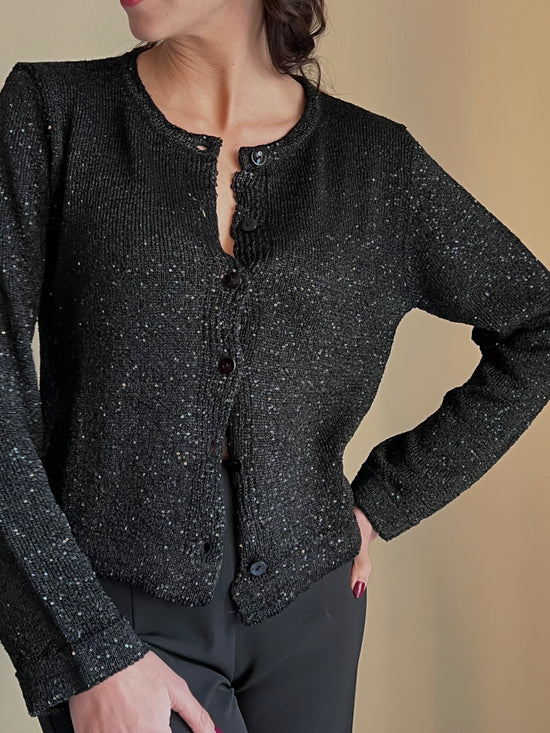 Cardigan in viscosa di paillettes