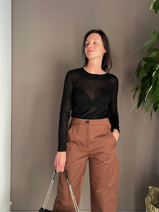 Pantaloni jeans a baloon Earth Brown