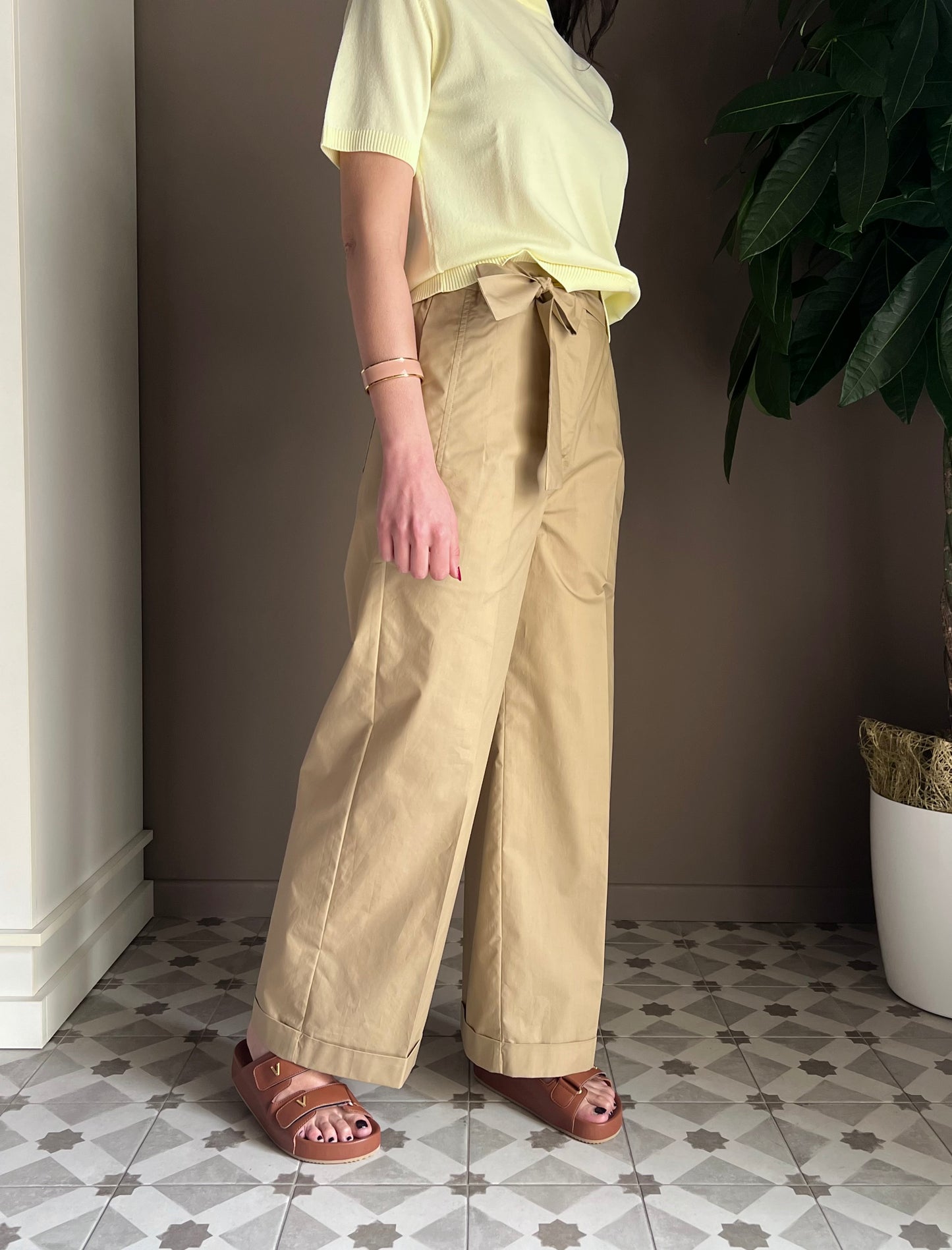 Pantalone in cotone Solo Tre