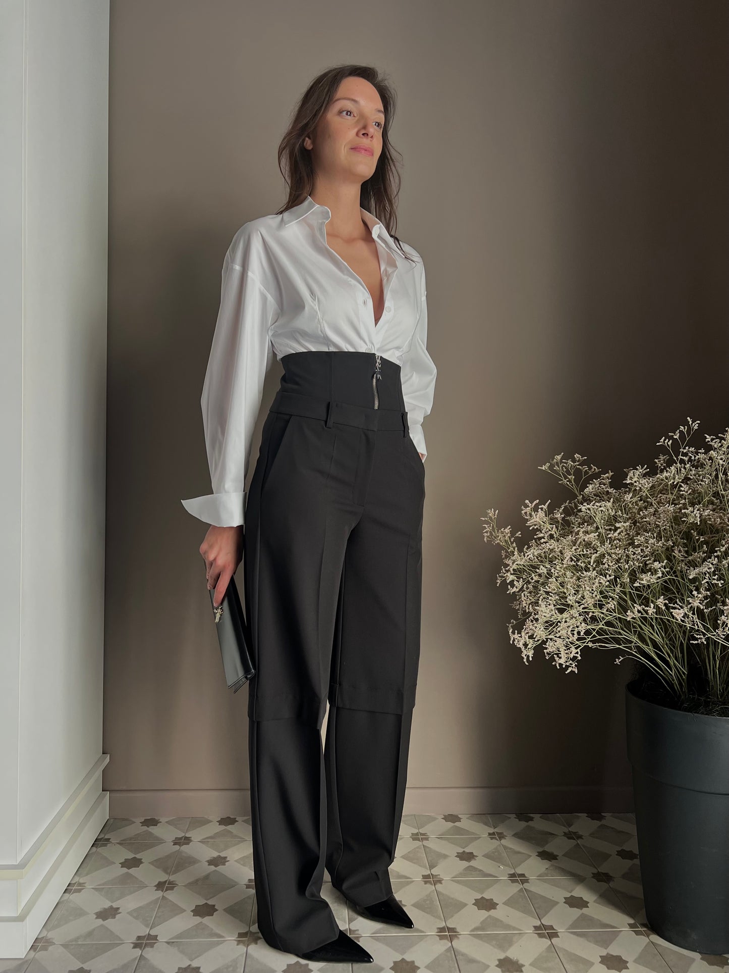 Pantaloni baggy con corsetto