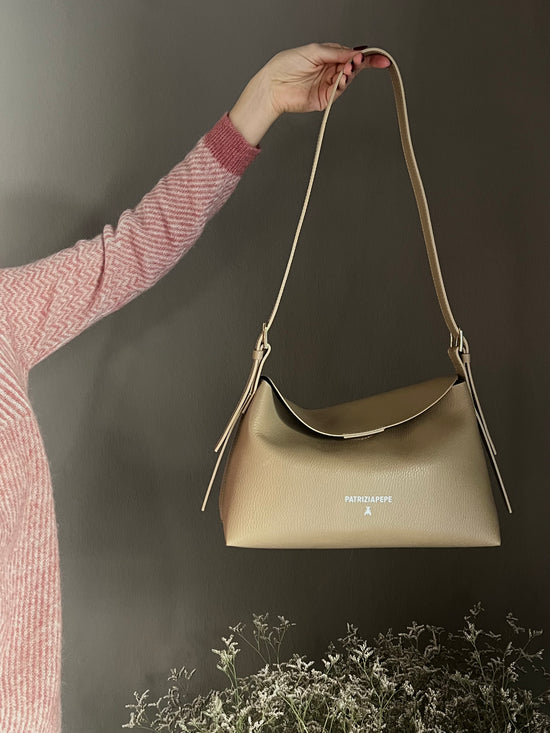 Borsa a tracolla Never in pelle sand
