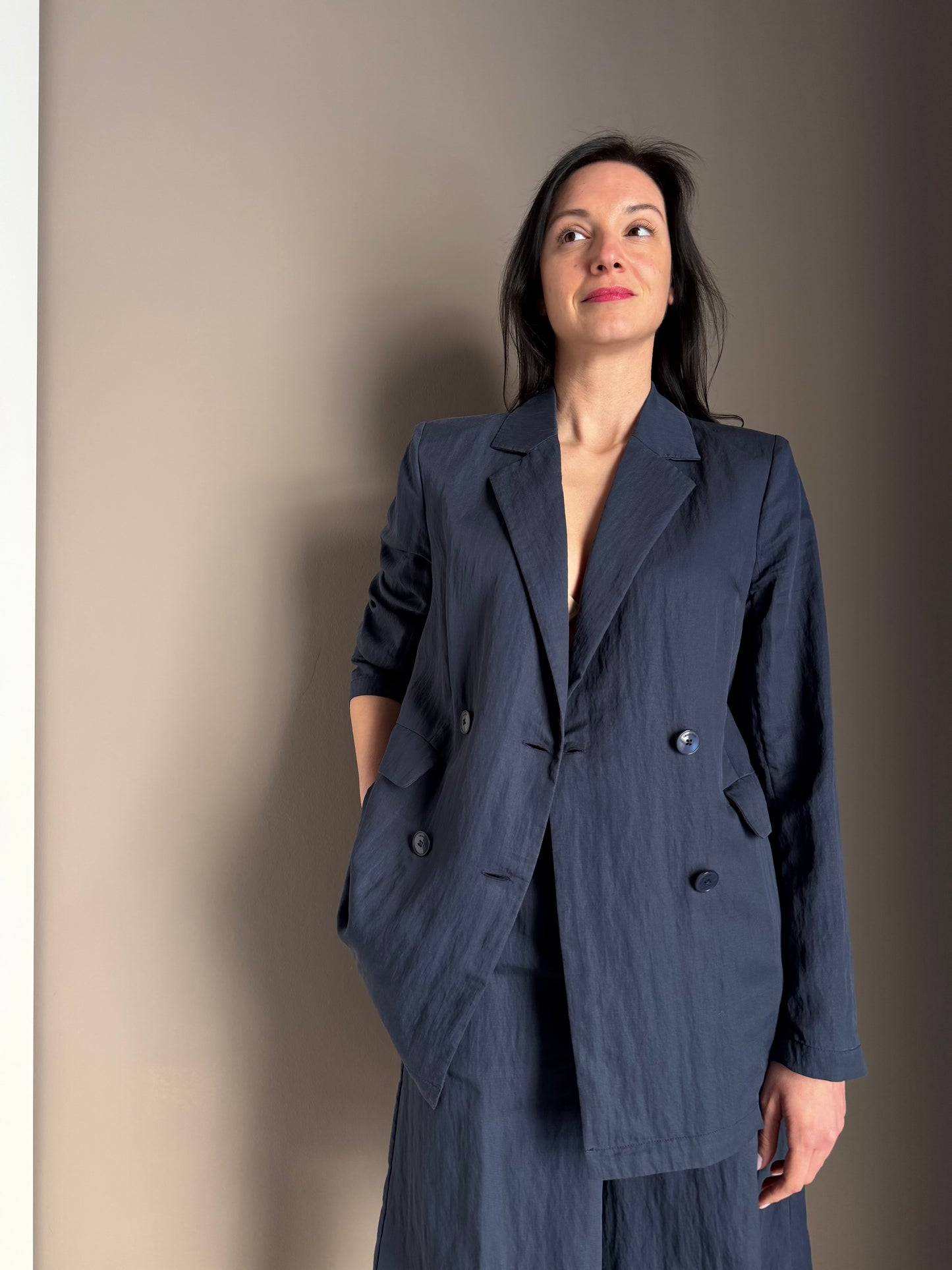 Giacca doppio petto in Lyocell