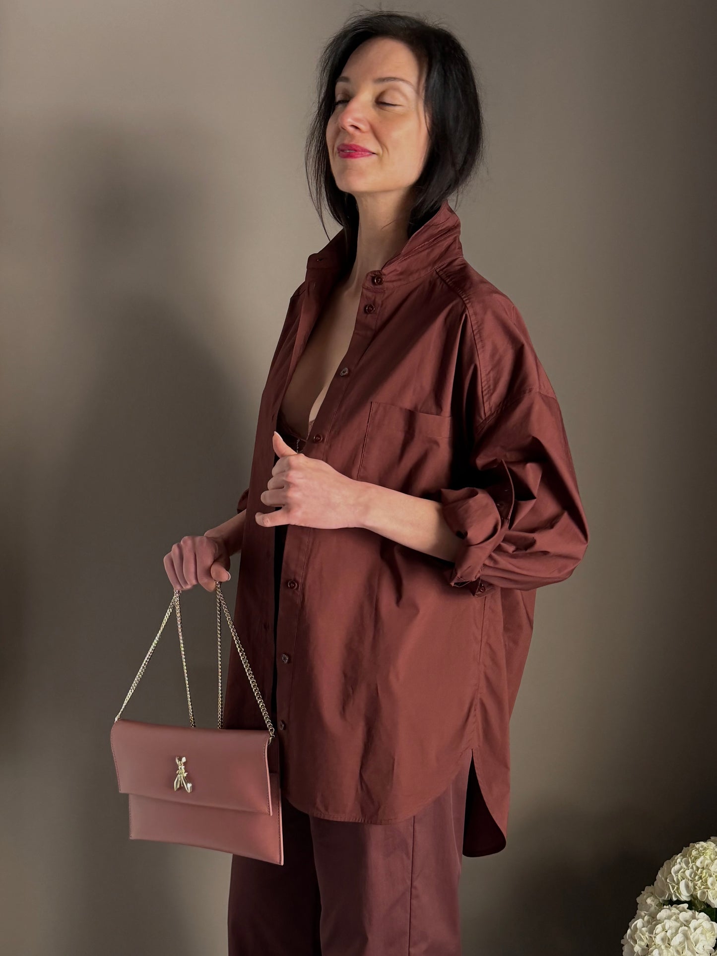 Camicia Oversize Patrizia Pepe – Marrone
