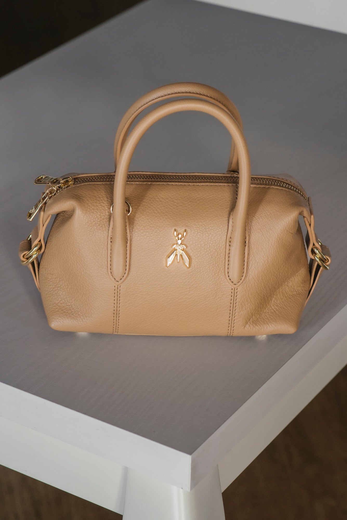 Borsa bauletto piccola Deep Camel