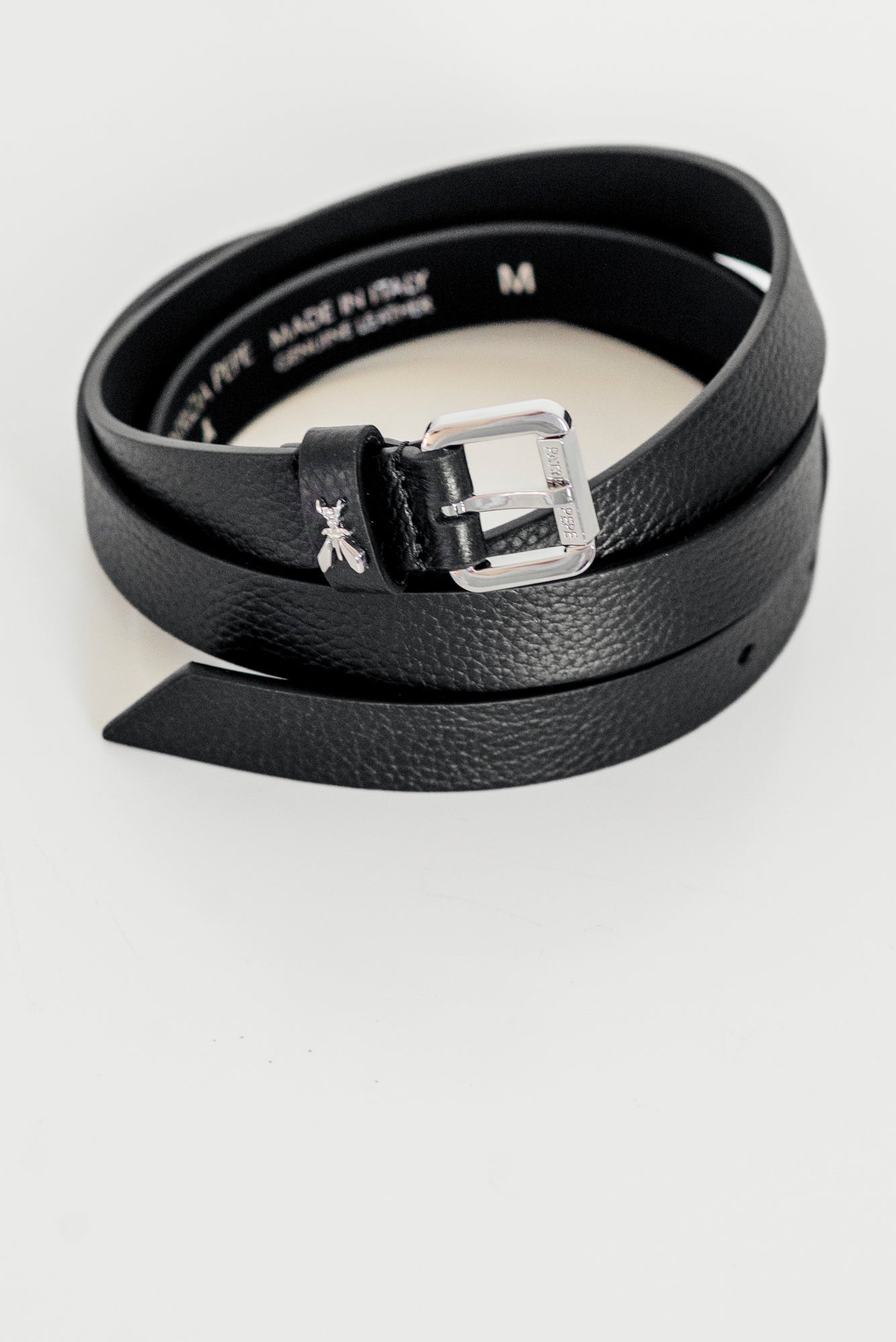 Cintura Sottile in Pelle Patrizia Pepe Silver