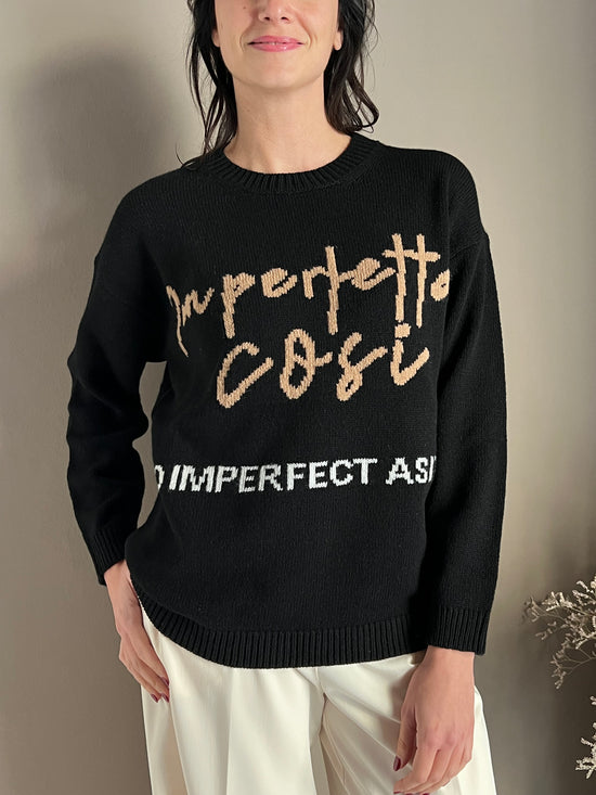 Maglia girocollo in lana Alessia Santi con scritta