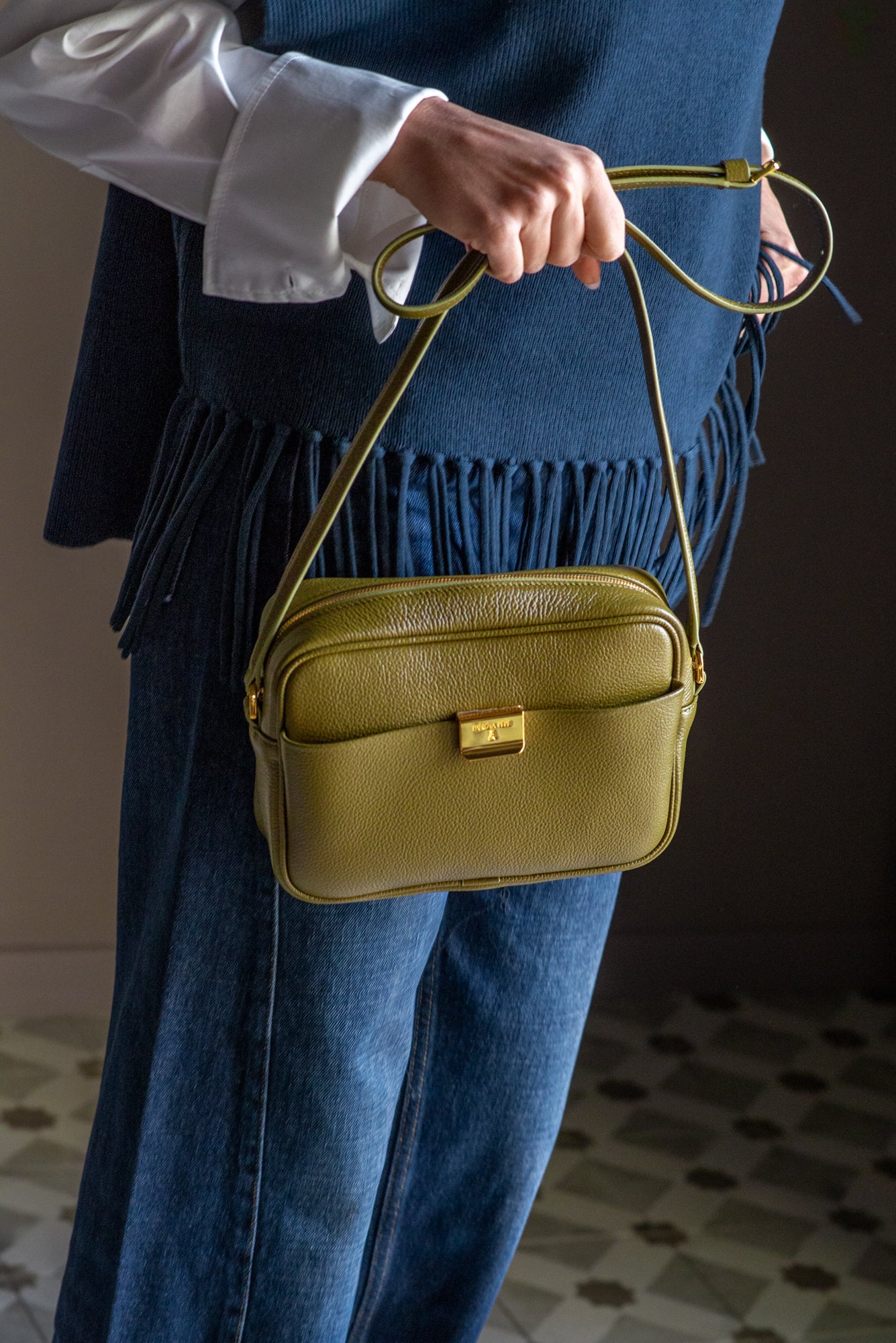 Borsa Tracolla Patrizia Pepe in pelle Green