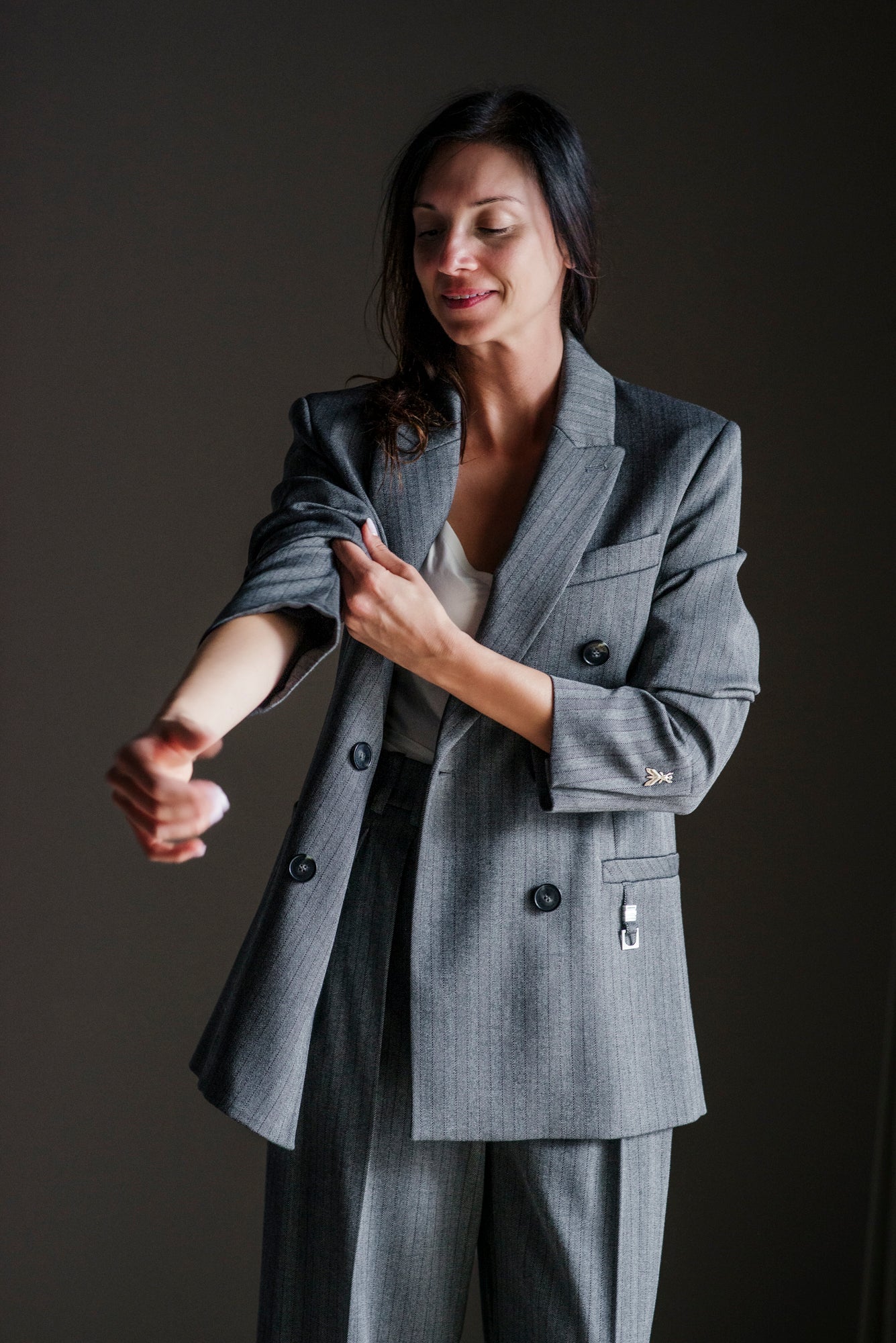 Blazer doppiopetto gessato Patrizia Pepe