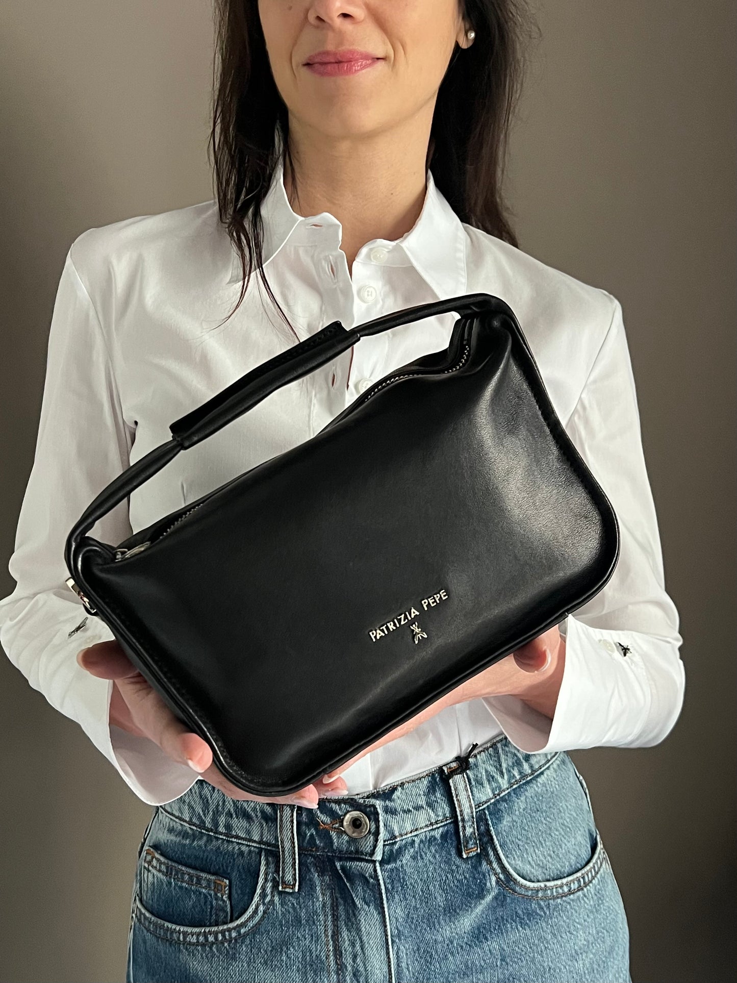 Borsa Hobo piccola in pelle