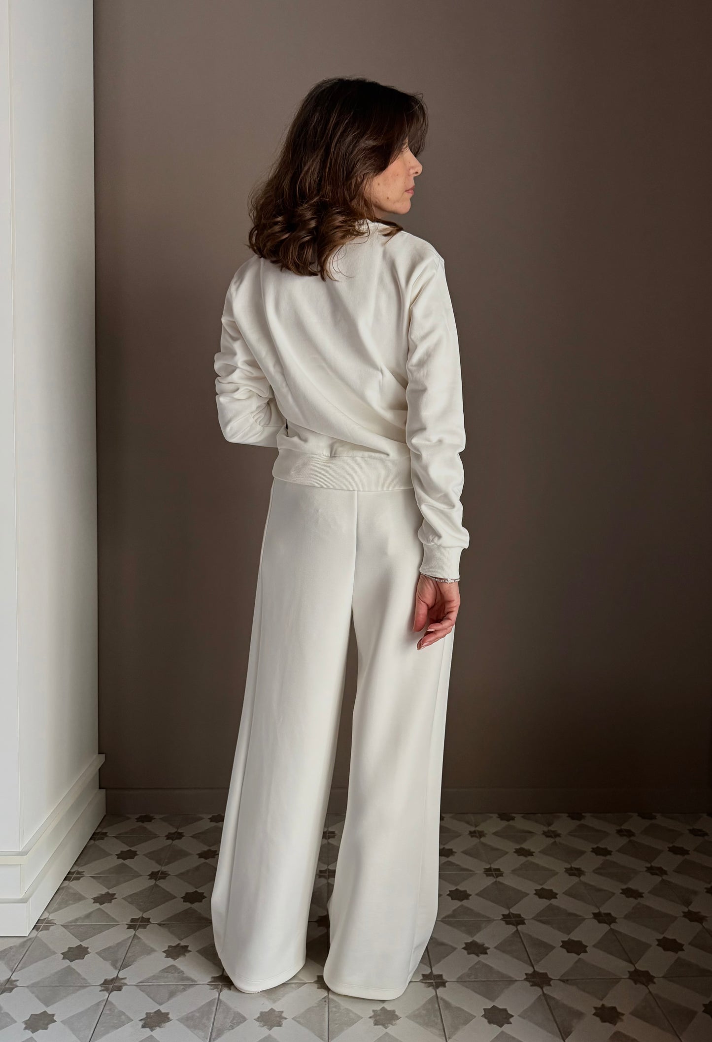 Pantalone in felpa rasata