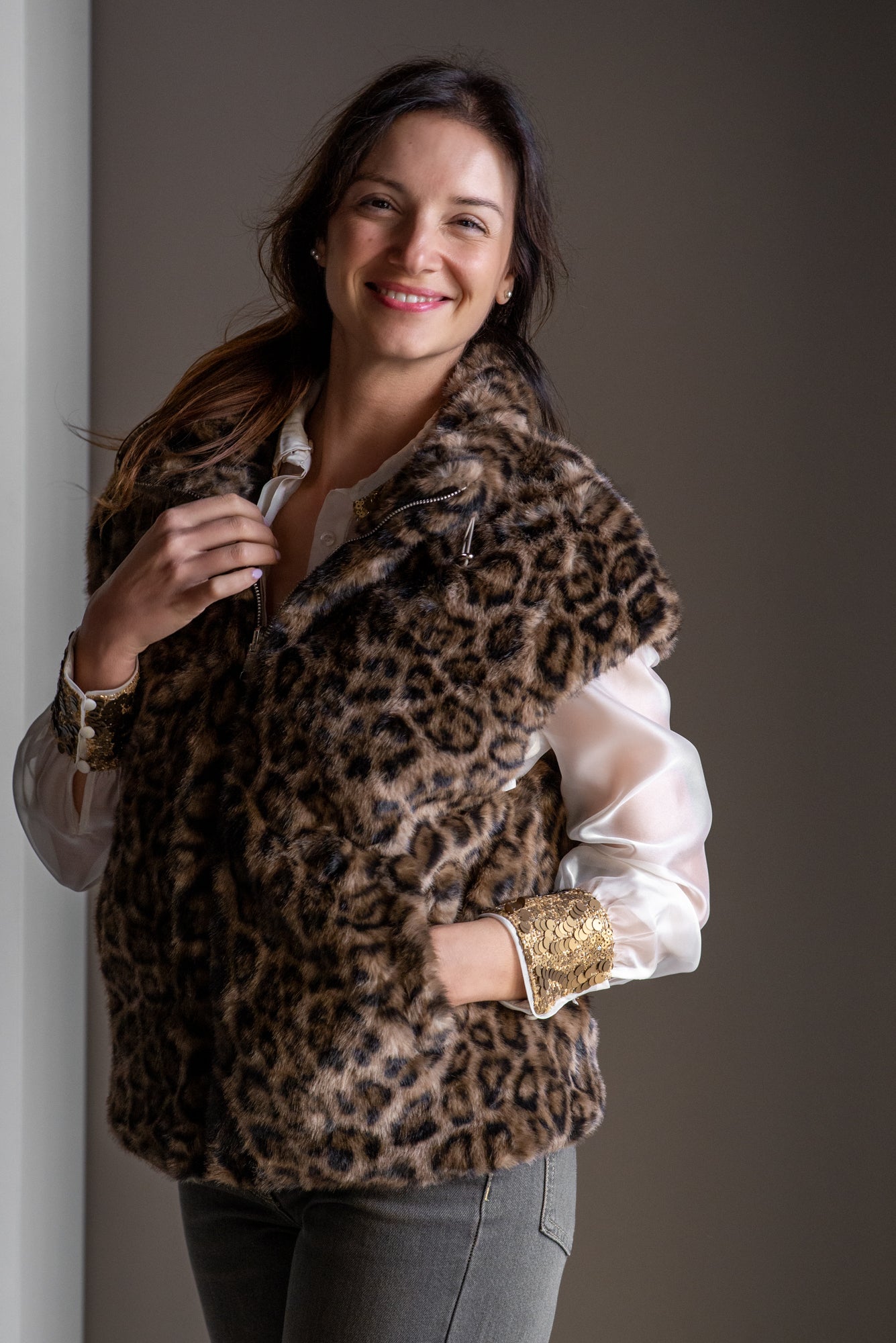 Gilet ecofur reversibile