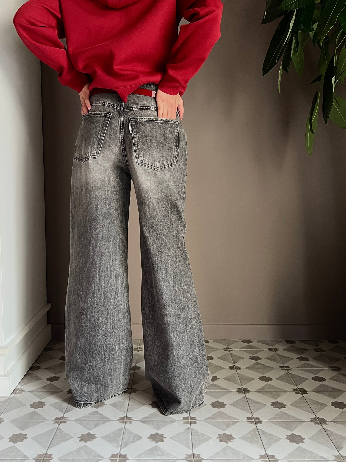 Pantalone Denim grigio sfumato