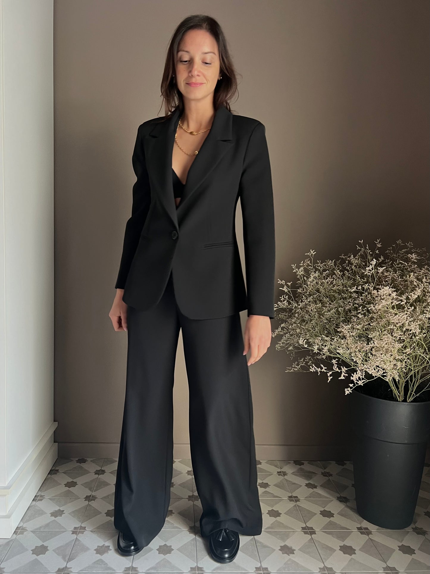 Giacca in crepe slim