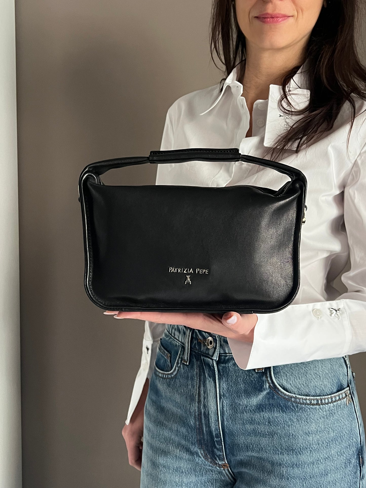 Borsa Hobo piccola in pelle