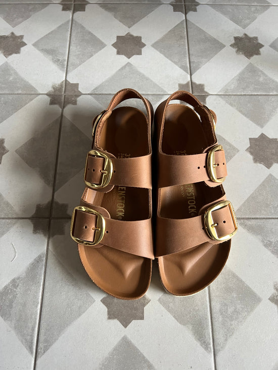 Birkenstock Milano Big Buckle cognac