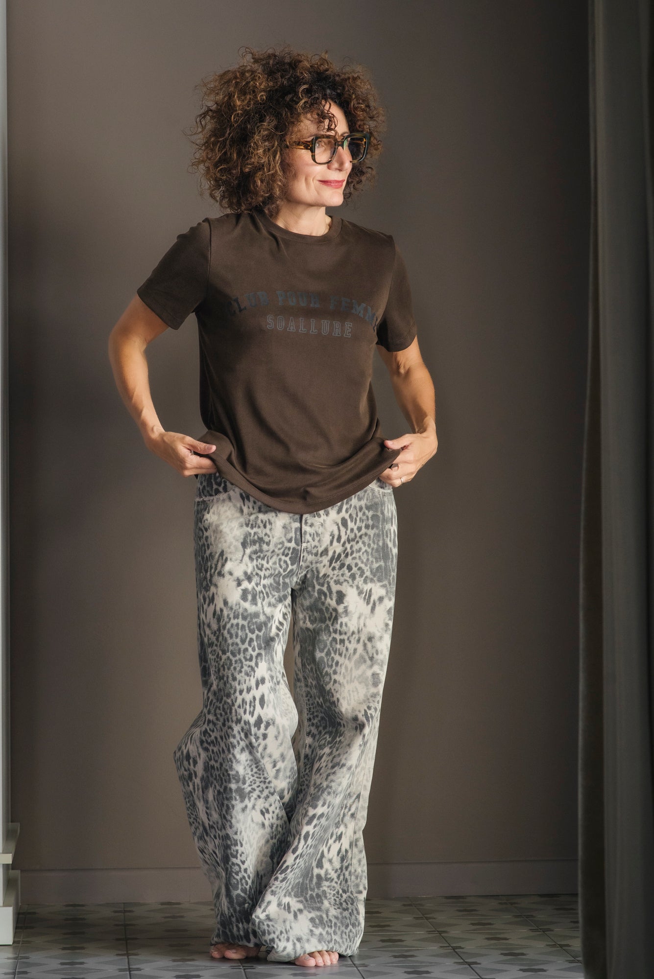 T-shirt Club Pour Femme cioccolato