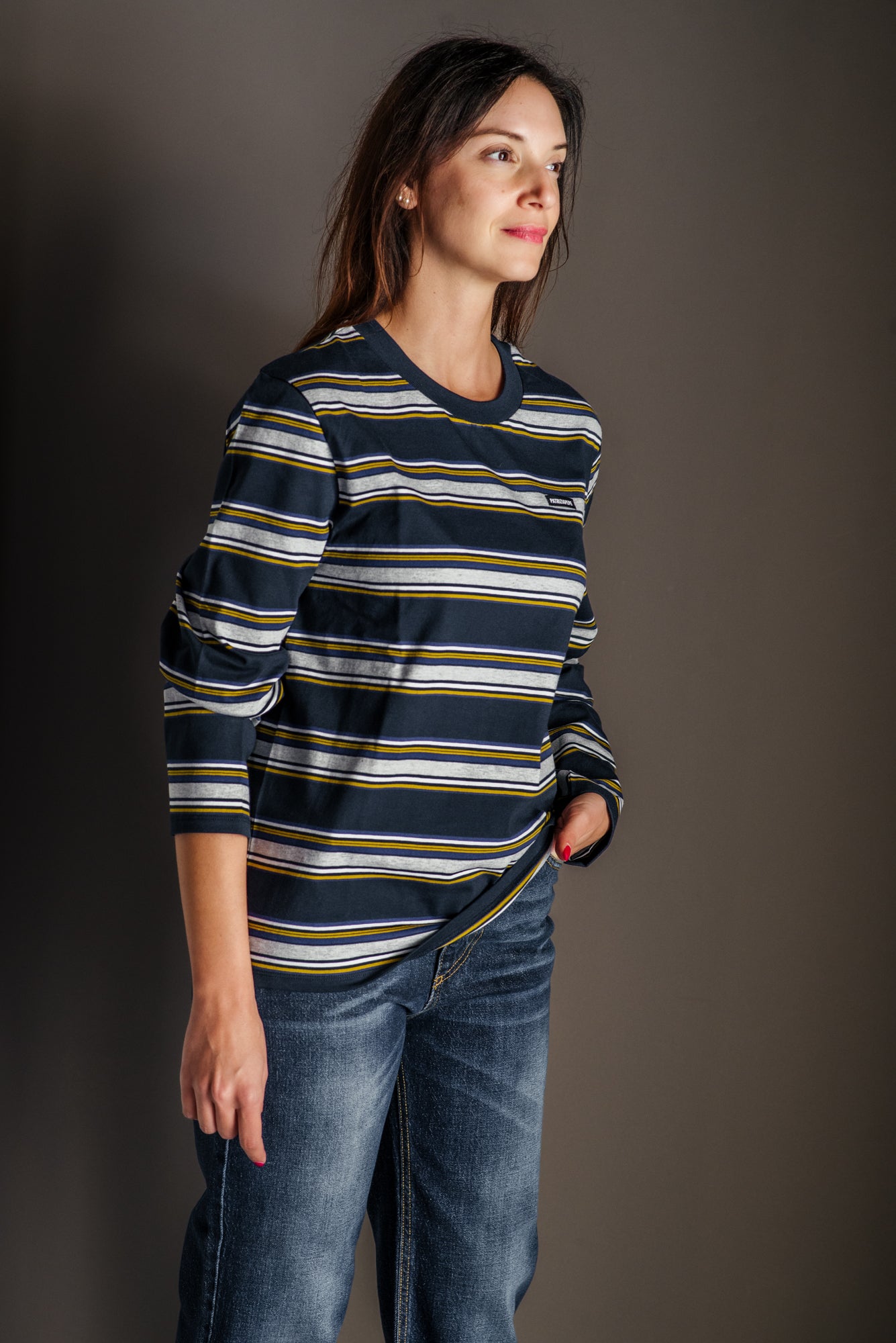 T-shirt Maniche Lunghe a Righe – Patrizia Pepe