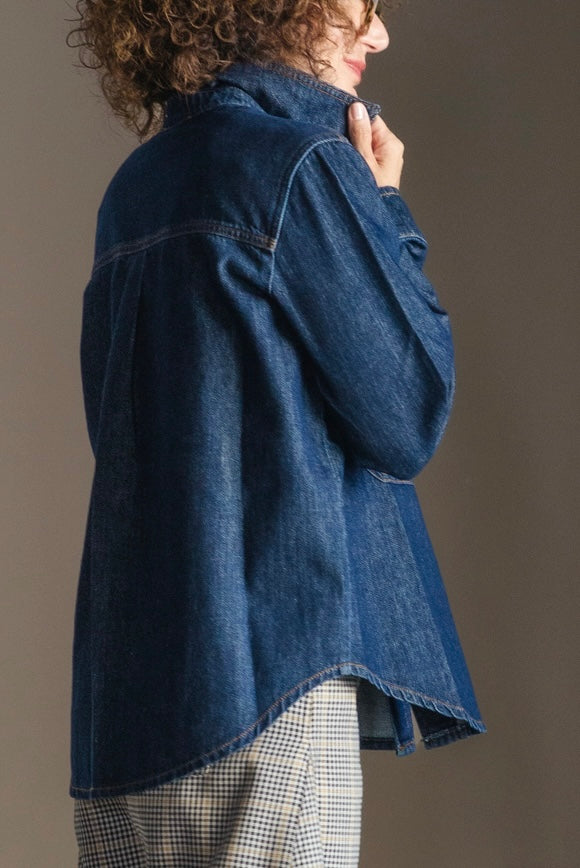 Camicia in denim soft touch
